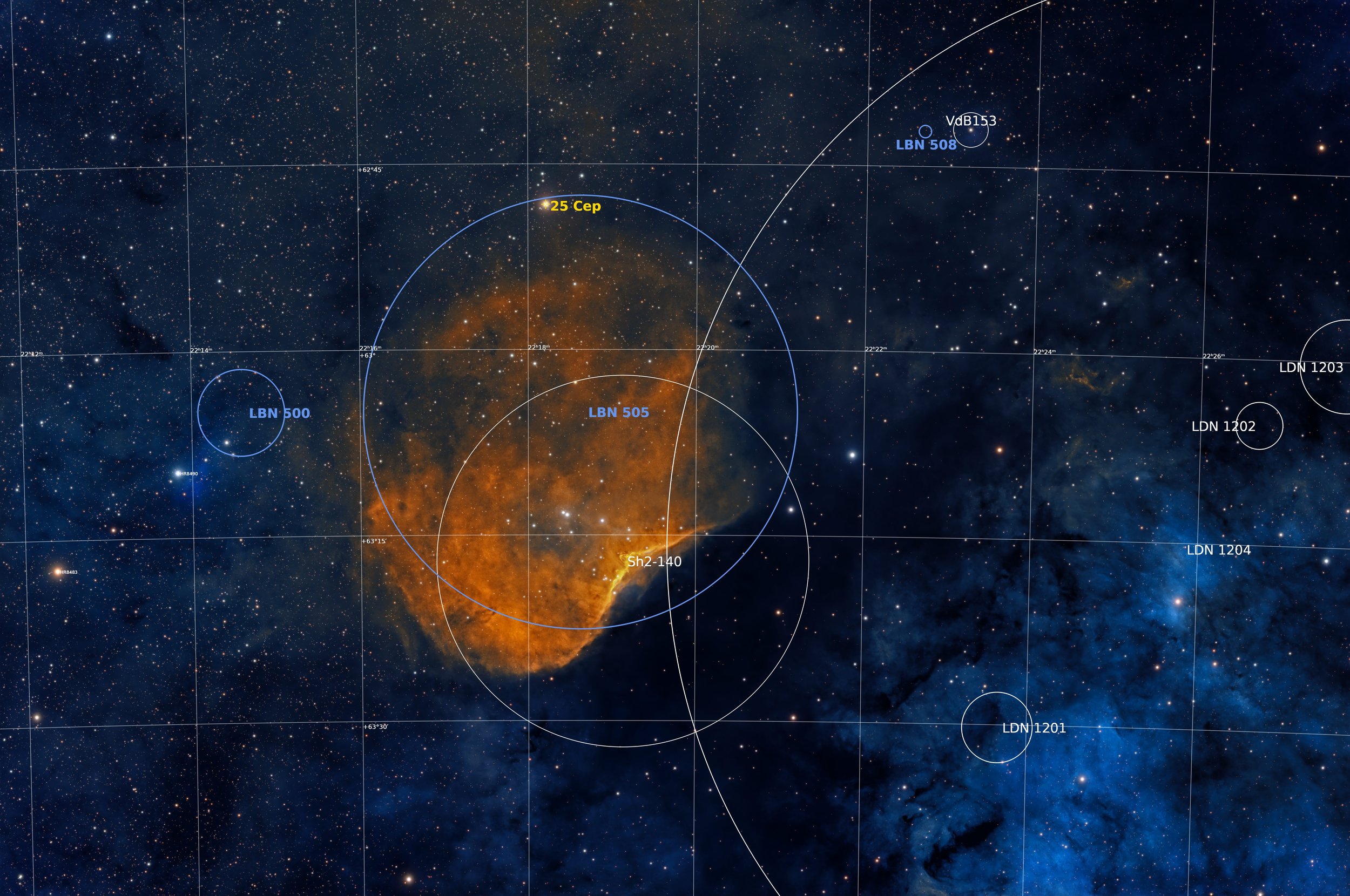 SH2-140 Annotated Image