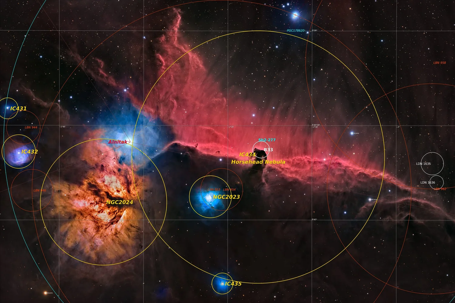Barnard 33 & NGC 2024 - The Horsehead and Flame Nebula - 6 hours in ...