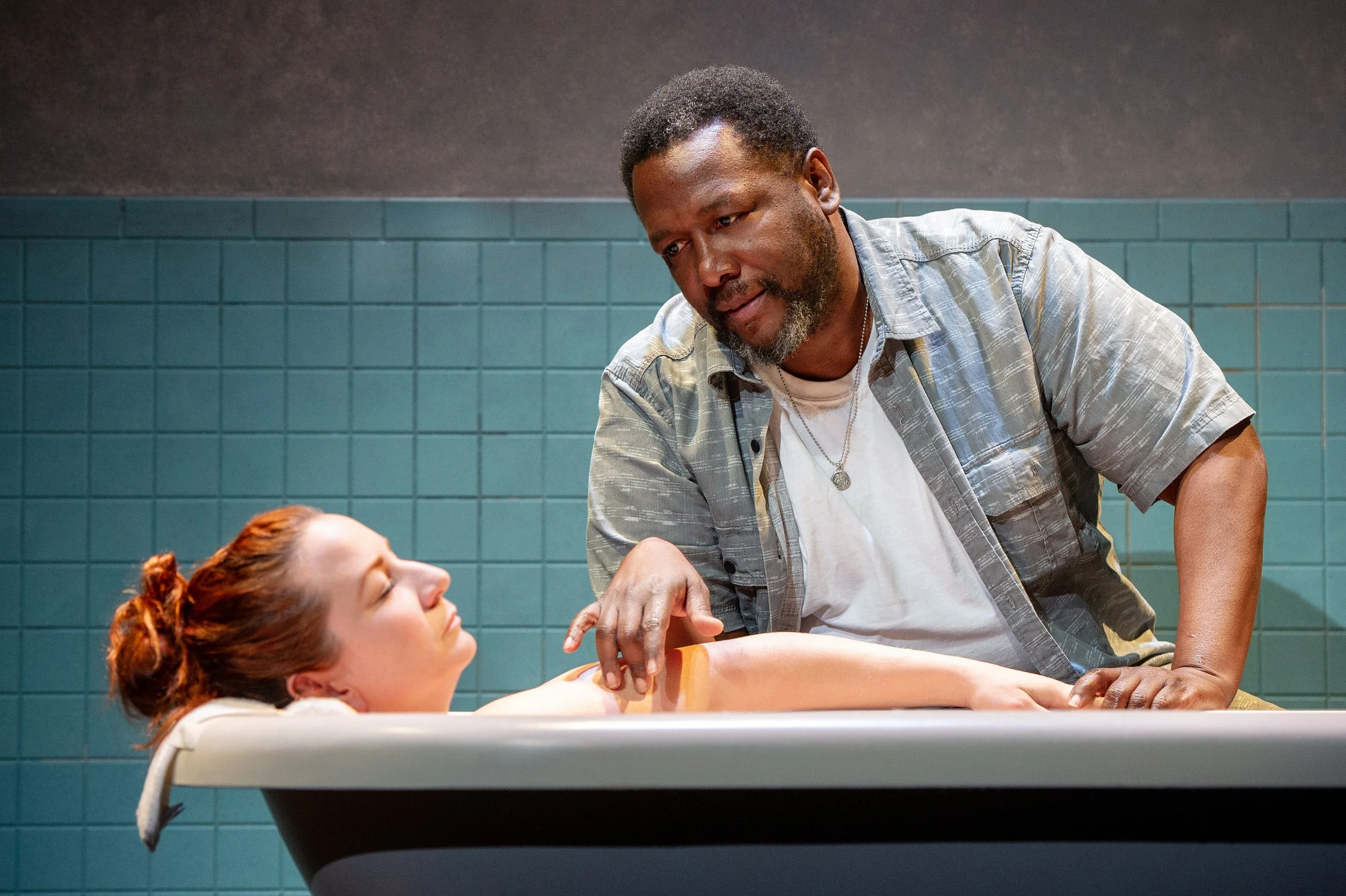 Katy Sullivan and Wendell Pierce in "Cost of Living" by Martyna Majok. Directed by Jo Bonney at Williamstown Theatre Festival.