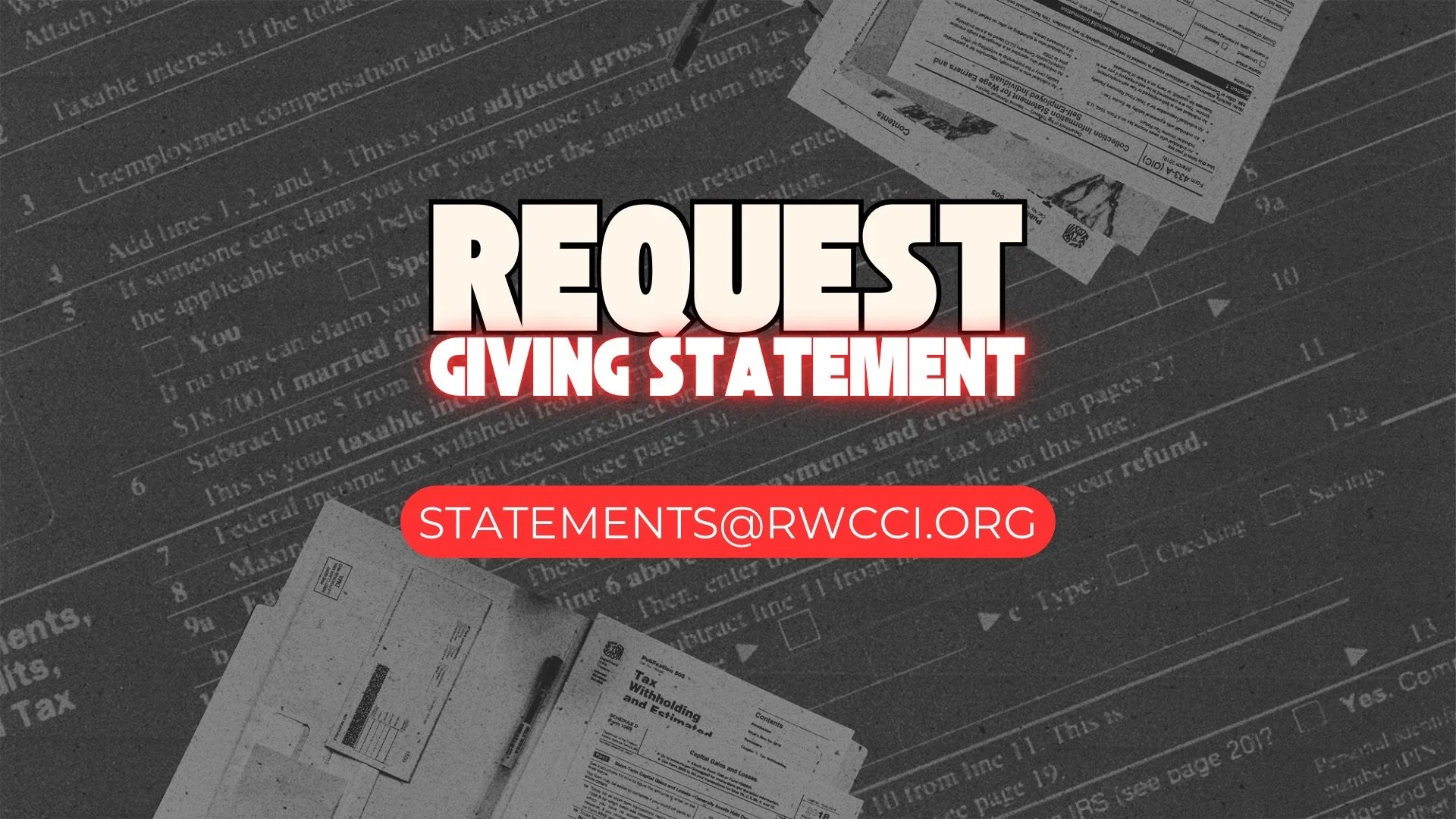 Tax Season | Request Your Giving Statements