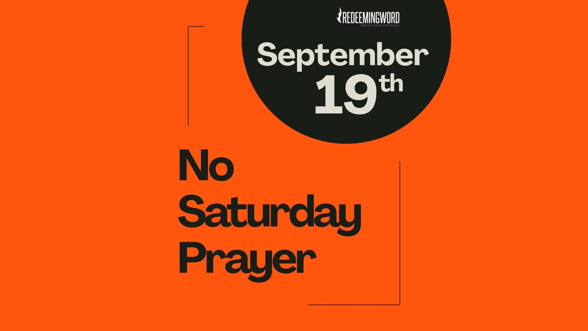 Saturday Morning Prayer Meeting