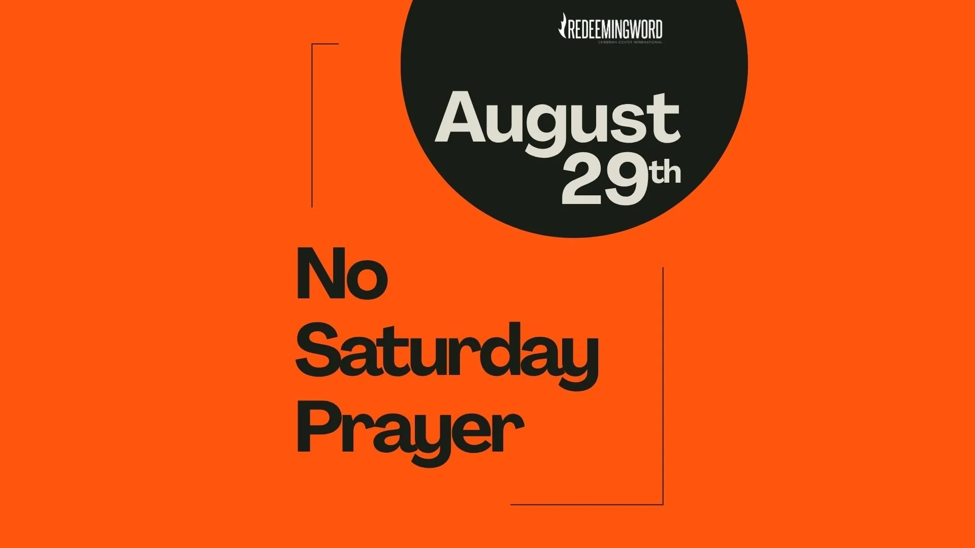 CANCELLED: No Saturday Morning Prayer Meeting