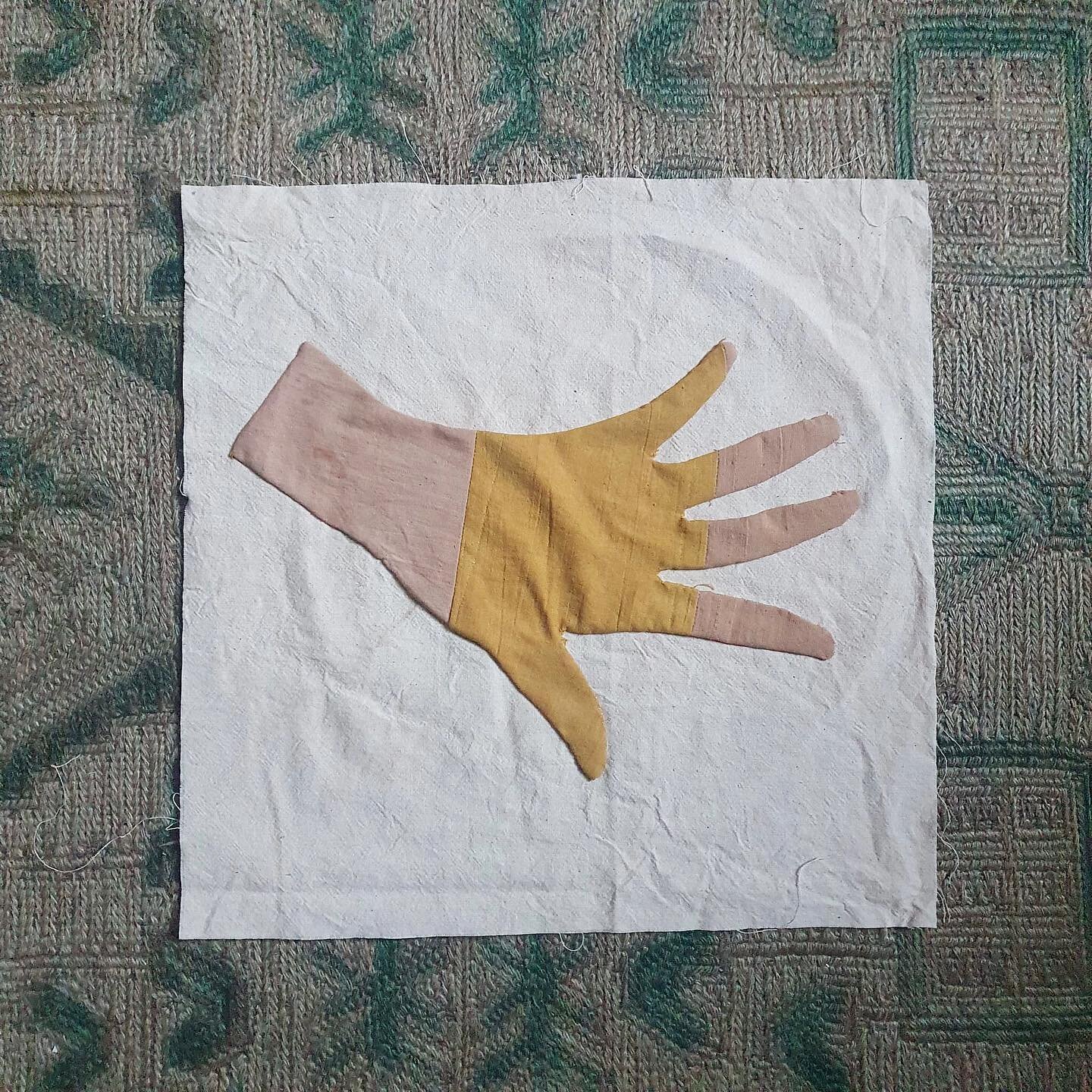 I&rsquo;ve made this quilt block of a hand for a fundraiser organised by @eddier0se to raise money for @medicalaidpal. Each block, designed by different artists and crafts people, will be sewn and quilted together by Eddie and then raffled off in a c