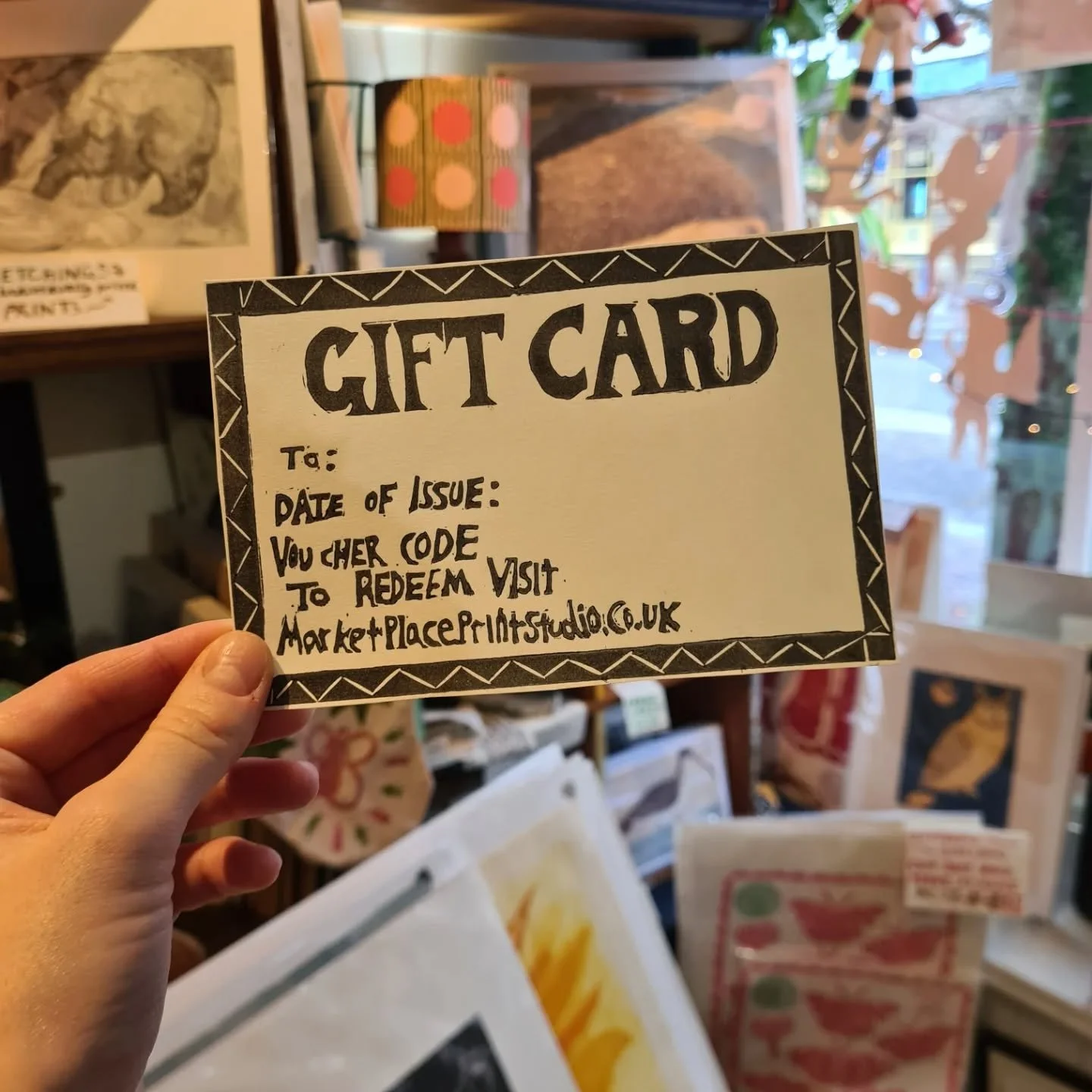 Lots of 2026 workshops are on our website and we have handprinted gift cards available in our studio shop at 21 Market Place, Cockermouth or you can order them online too. Here are some FAQs-

✨️Do I have to choose a specific workshop?
No, you can pu