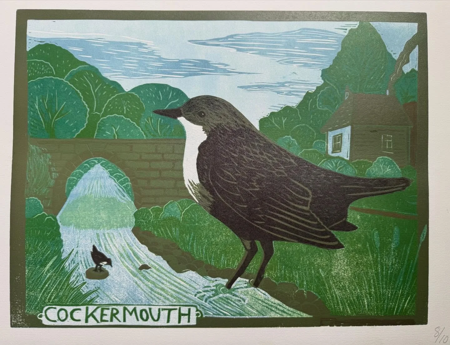 New print available today, inspired by @jackfawdrytatham recent river adventures with @mrtomsp8. We have 10 of these limited edition reduction Lino prints available in the studio.