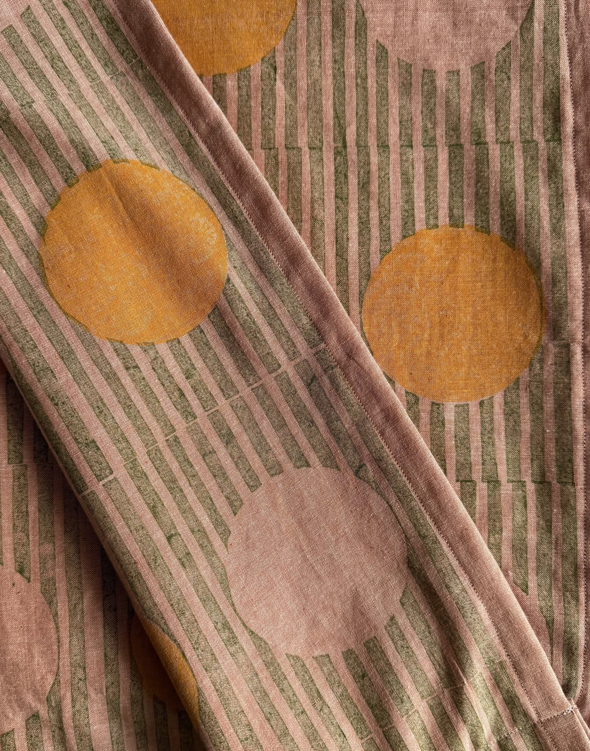 Prink & yellow diagonal dots 178 x 56cm detail.jpg