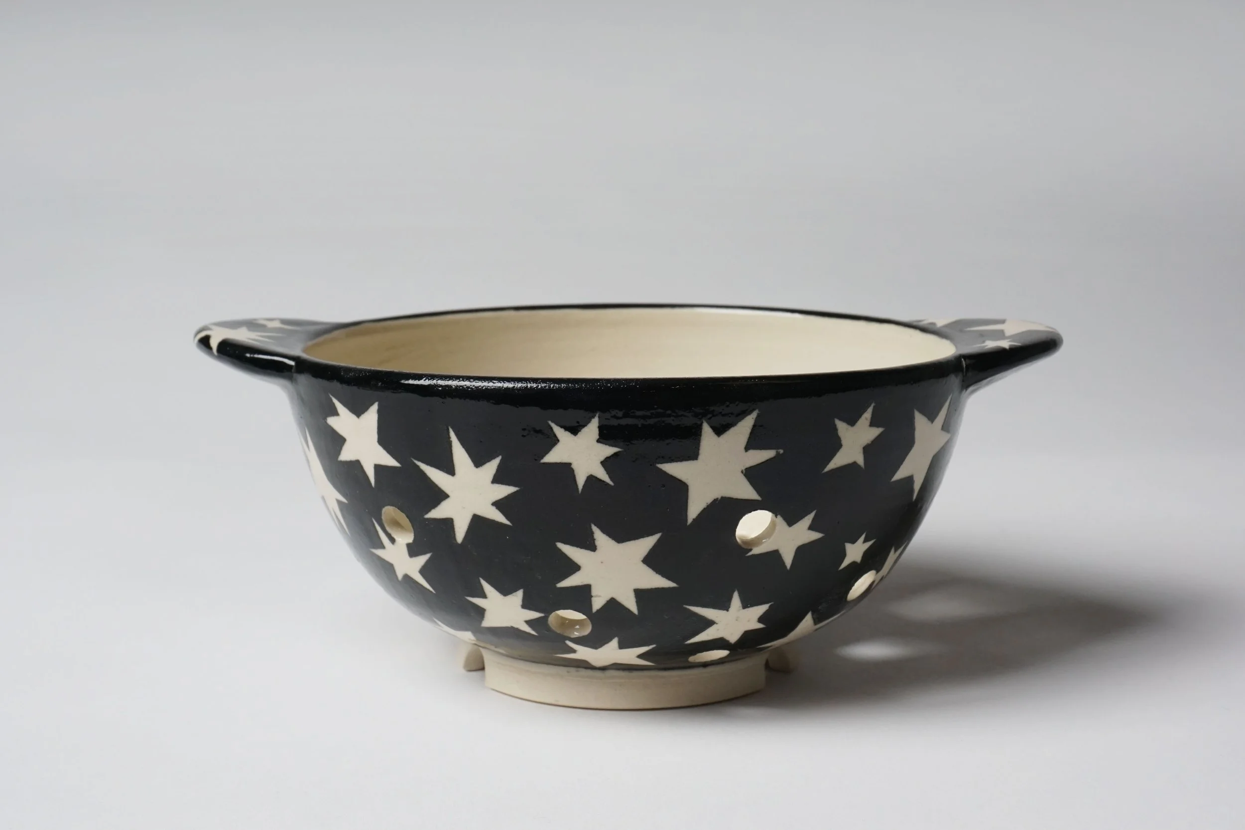 Black and White Stars Colander.jpg