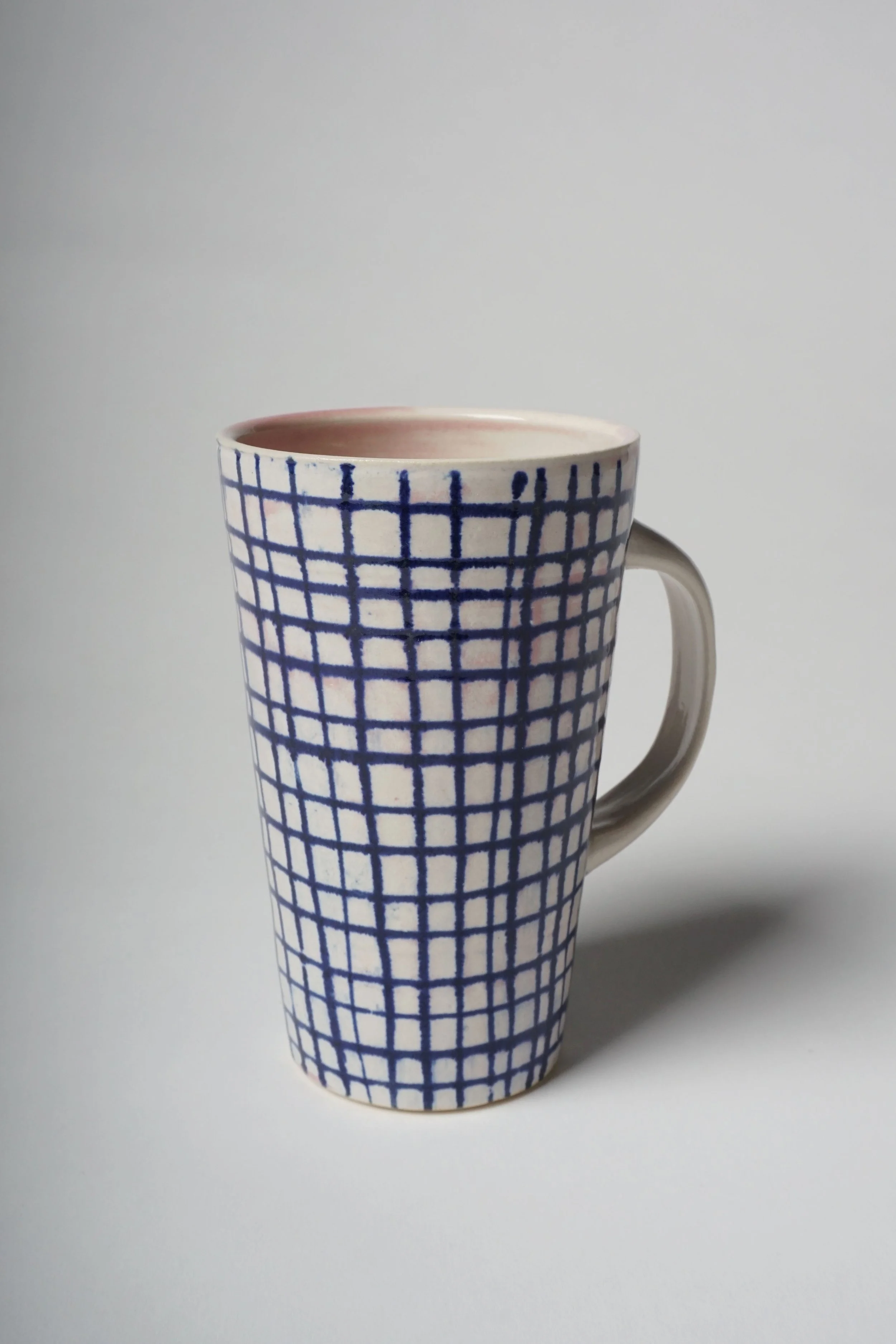 Pink and Blue Grid Tall Mug.jpg