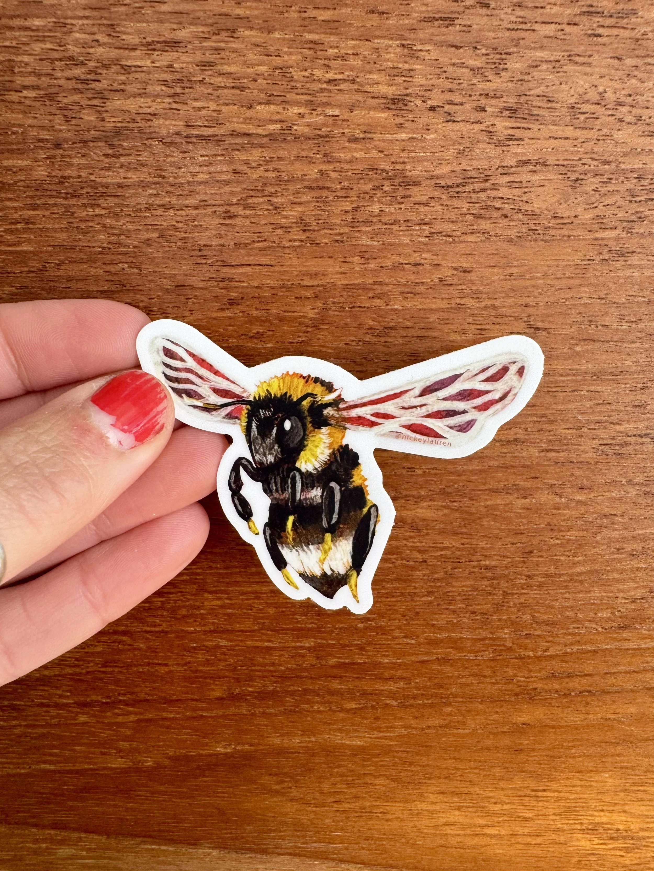 Vibrant Bumble Bee Sticker