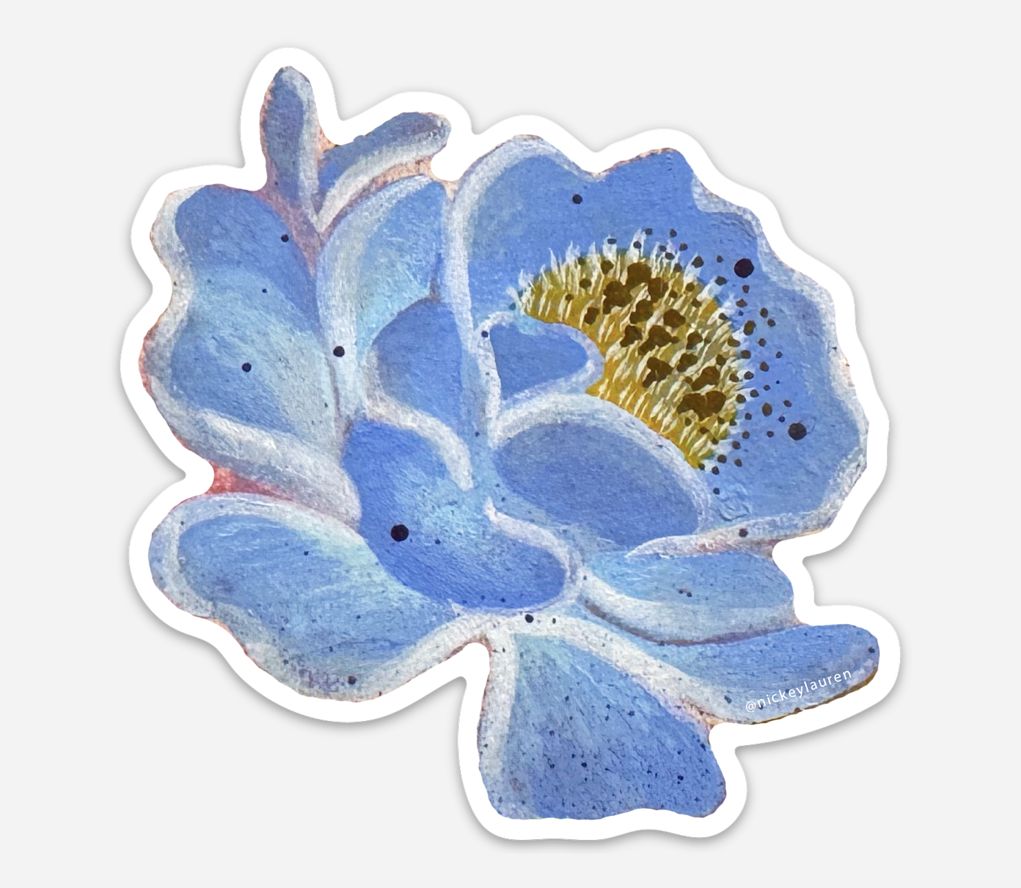 Blue Flower Sticker