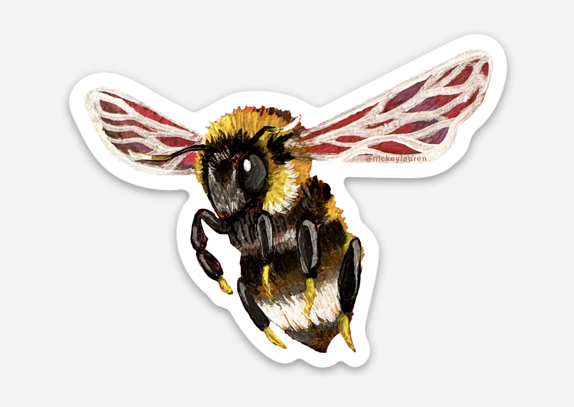 Vibrant Bumble Bee Sticker