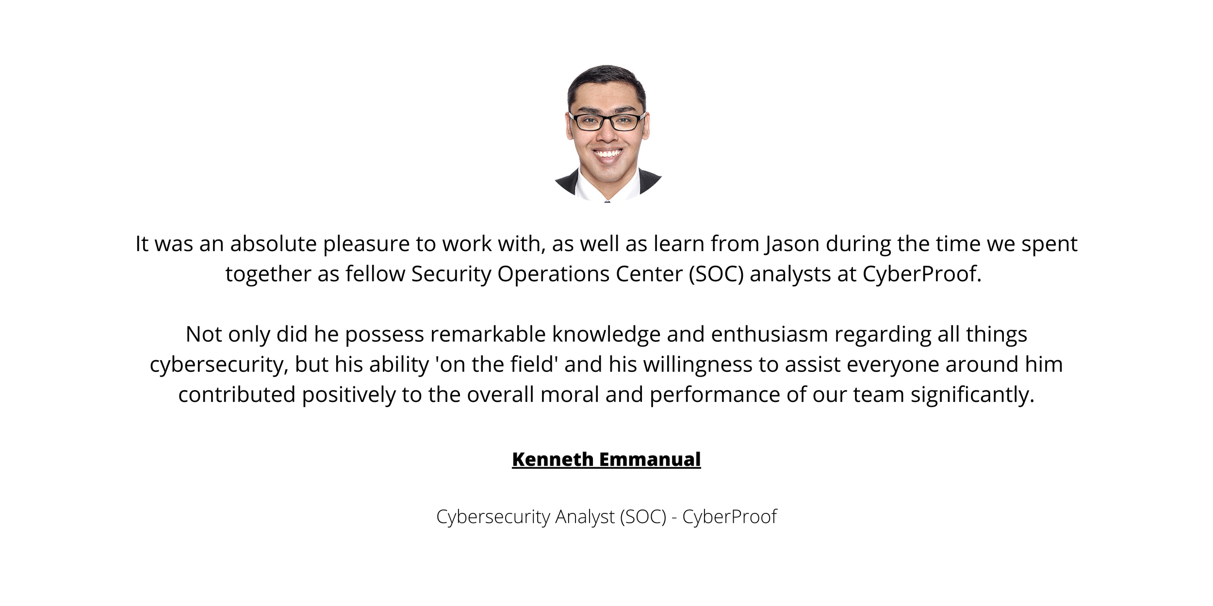 e while working for about 6 months internship in CyberProof. He has shown strong interests and inclinations towards Cyber Security and the desire to learn more..png