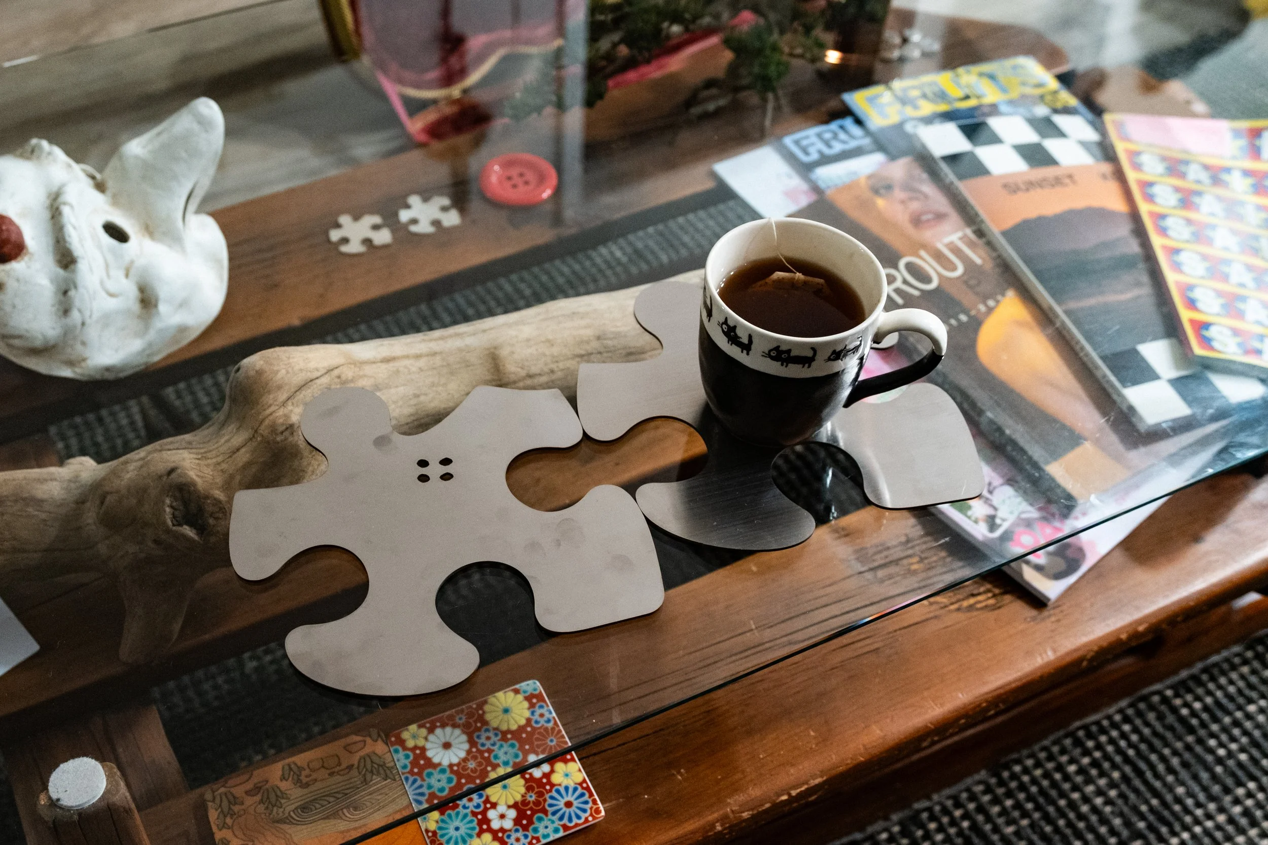 u&i - 2pk 10" steel coasters 