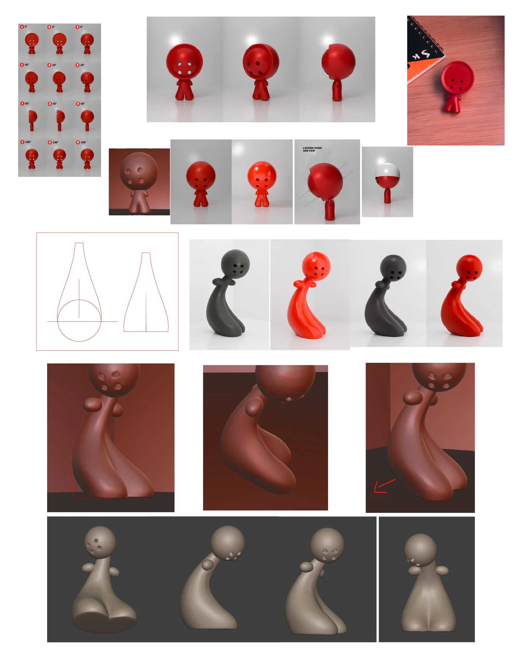 3D modeling by Ryley Evans, first sketches