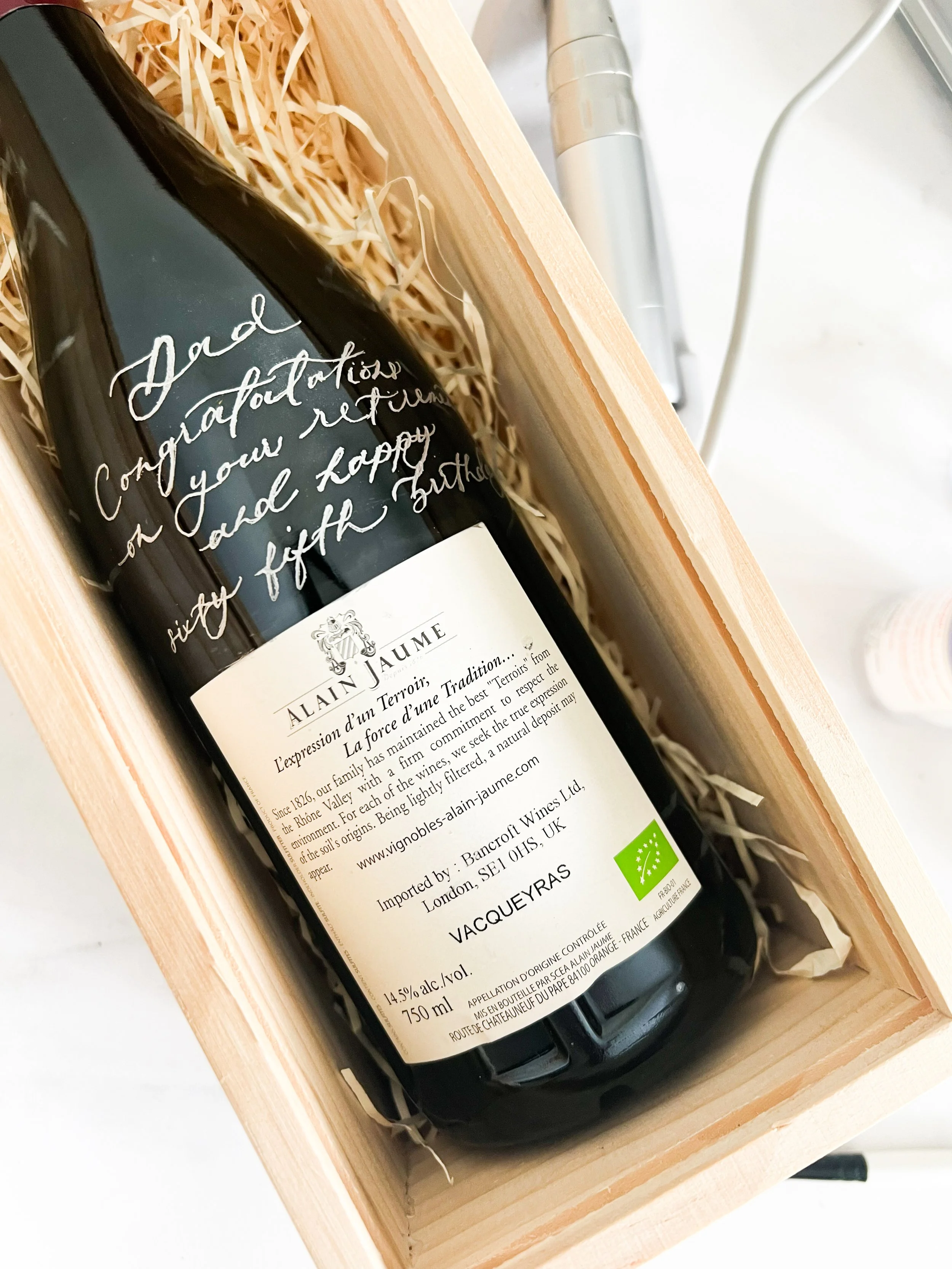 Wine Bottle Engraving