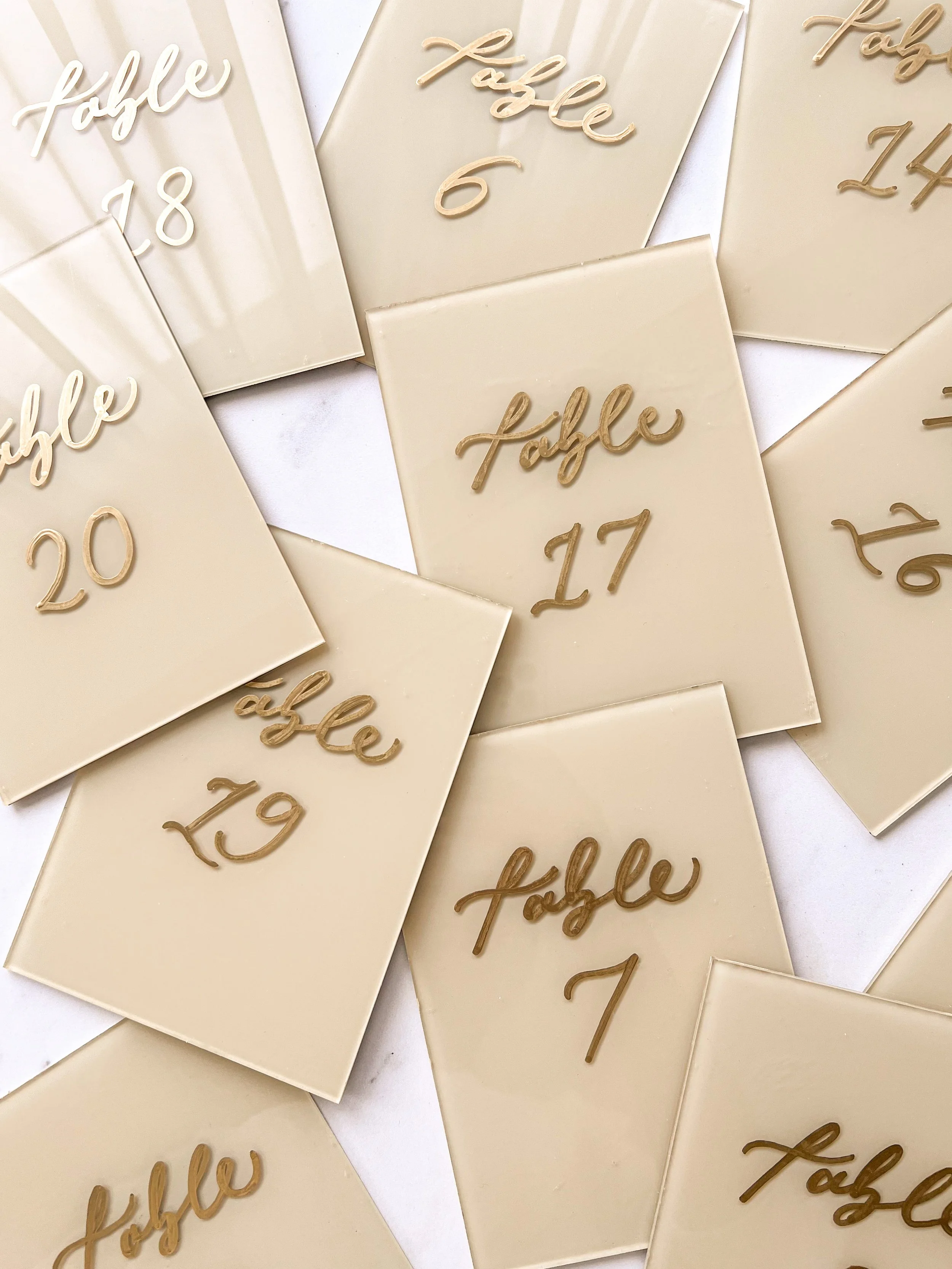 Acrylic Table Numbers