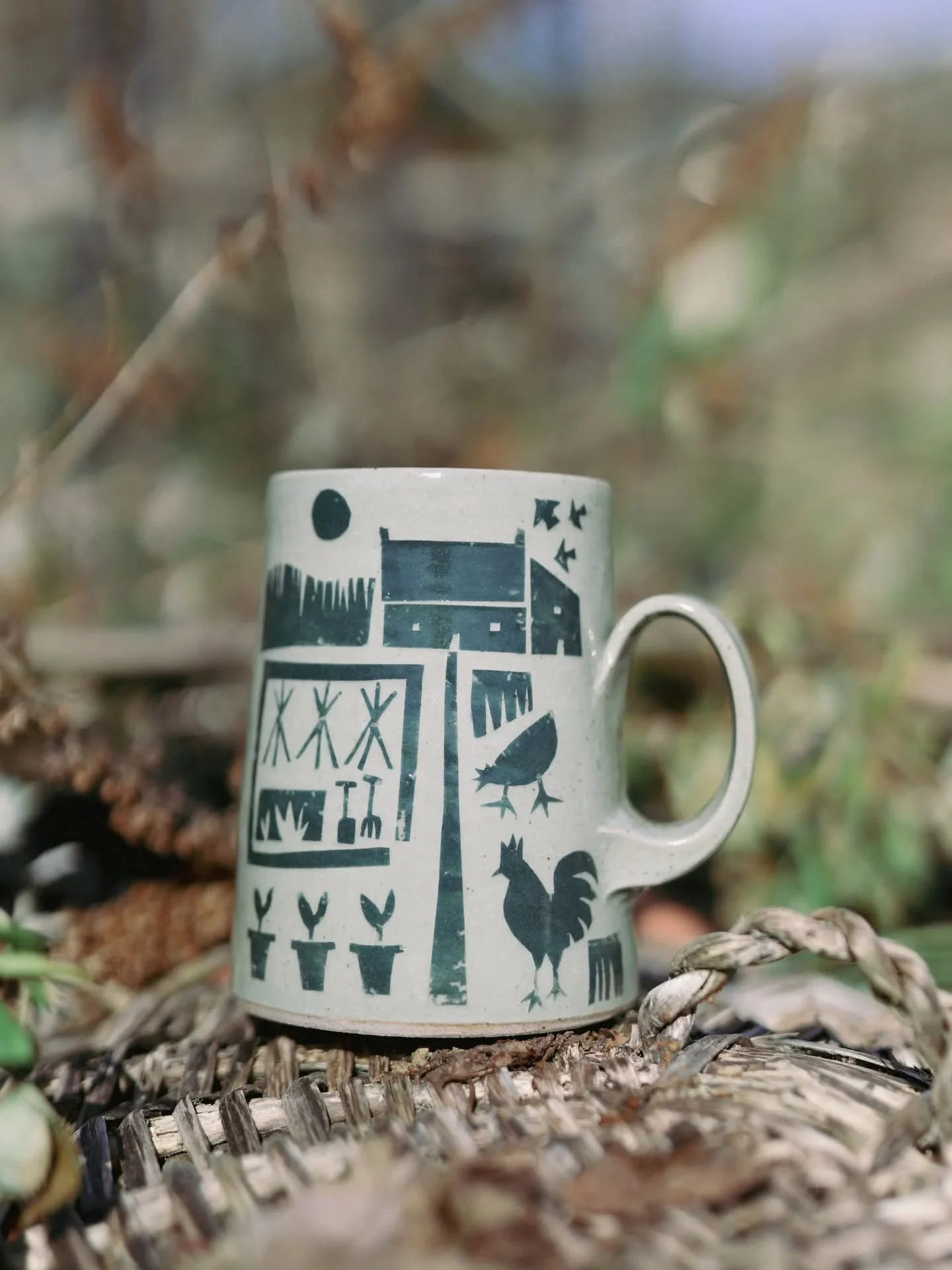 I completely fell in love with this mug. I love the every day scenes of ordinary people living simple lives, gardening and hanging out the washing on the line. I also love magic, whimsy, flying ponies and mermaid tales. Sometimes I laugh that I'm put