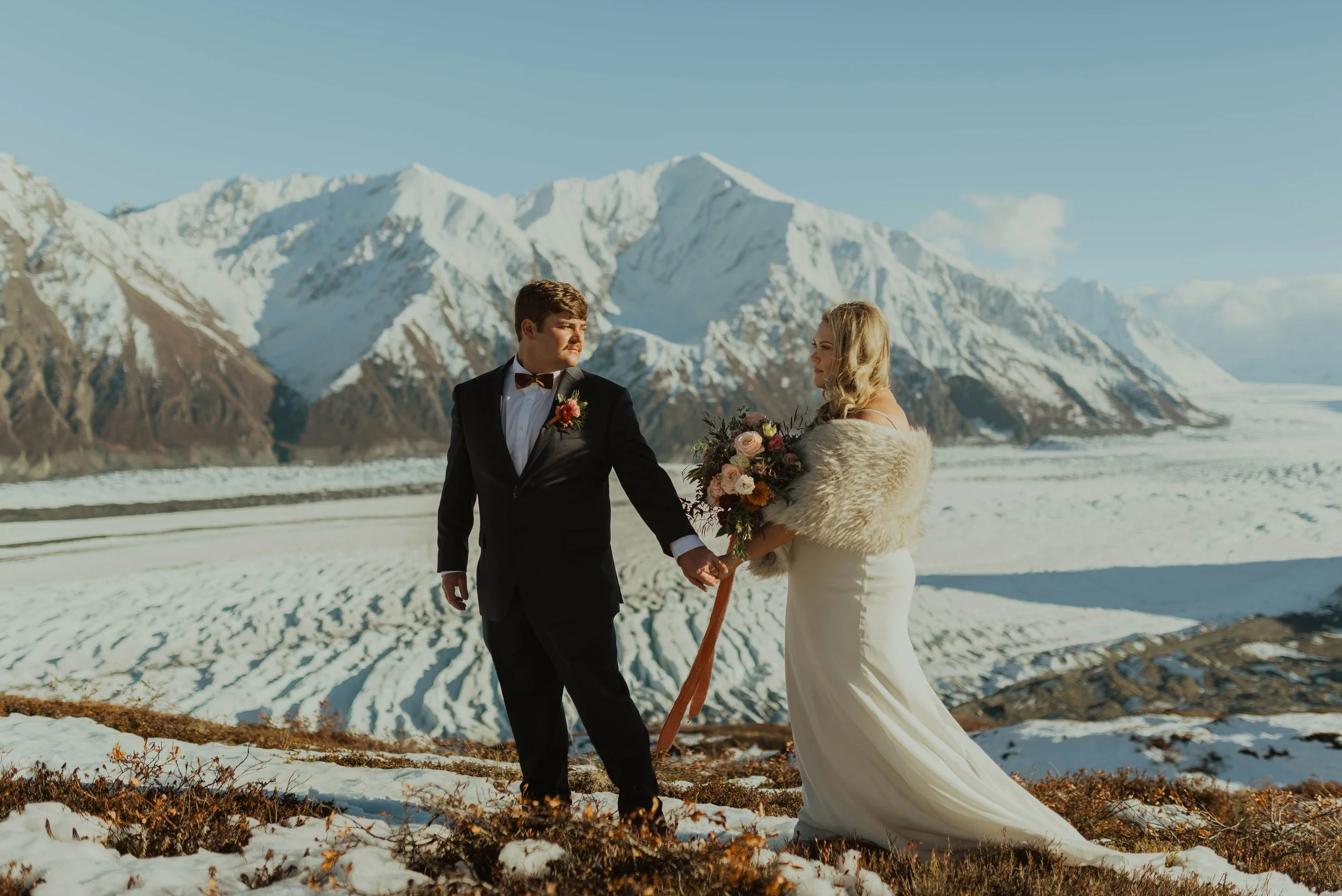 Magical Fall Glacier Elopement in Alaska