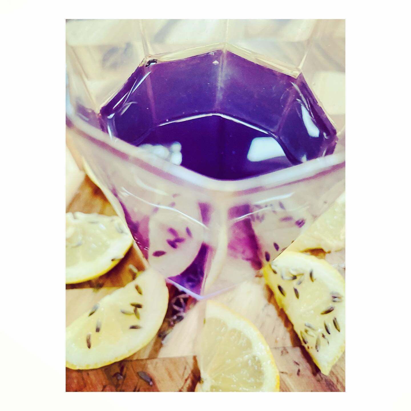 B&euro;aUt&yen; Wat&pound;R
.
💜Lavender Lemon Love Drop 💜
.
.
Serving this goodness for our Cosmic Beauty Workshop. Here is the recipe:
8 cups filtered 💧 water
1 tbsp 🦋  butterfly pea powder
6 muddled lemons 🍋 
1 cup lavender flower 🌸 infused s