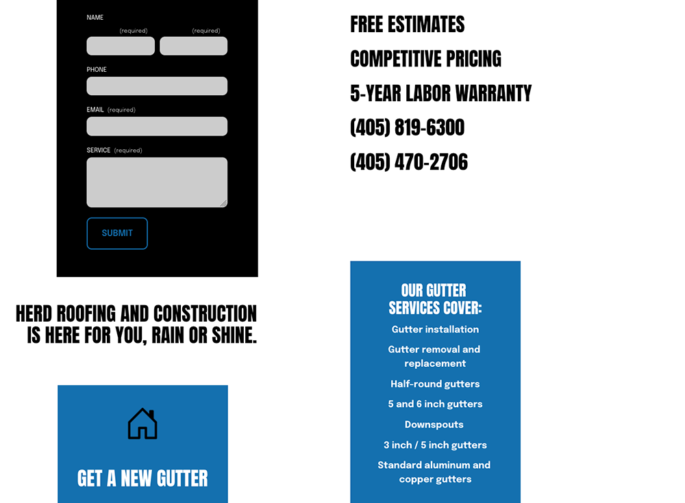 Herd Construction Gutter Services