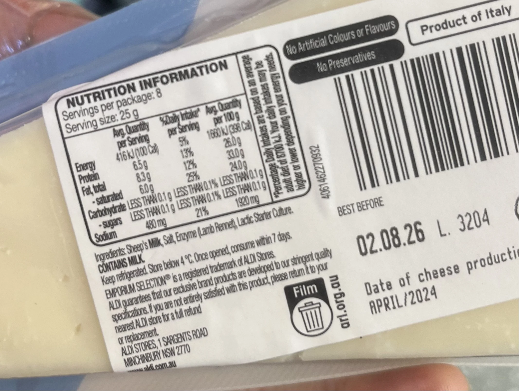 aldi cheese, pecorino romano, healthy cheese options, choosing healthy cheese in Australian supermarkets