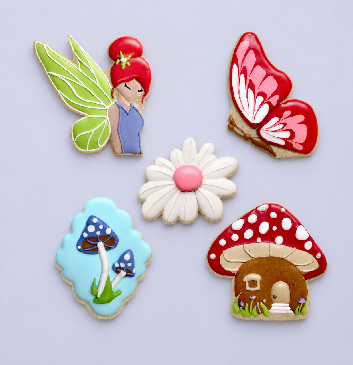 Fairy Garden Theme Birthday Party Cookies