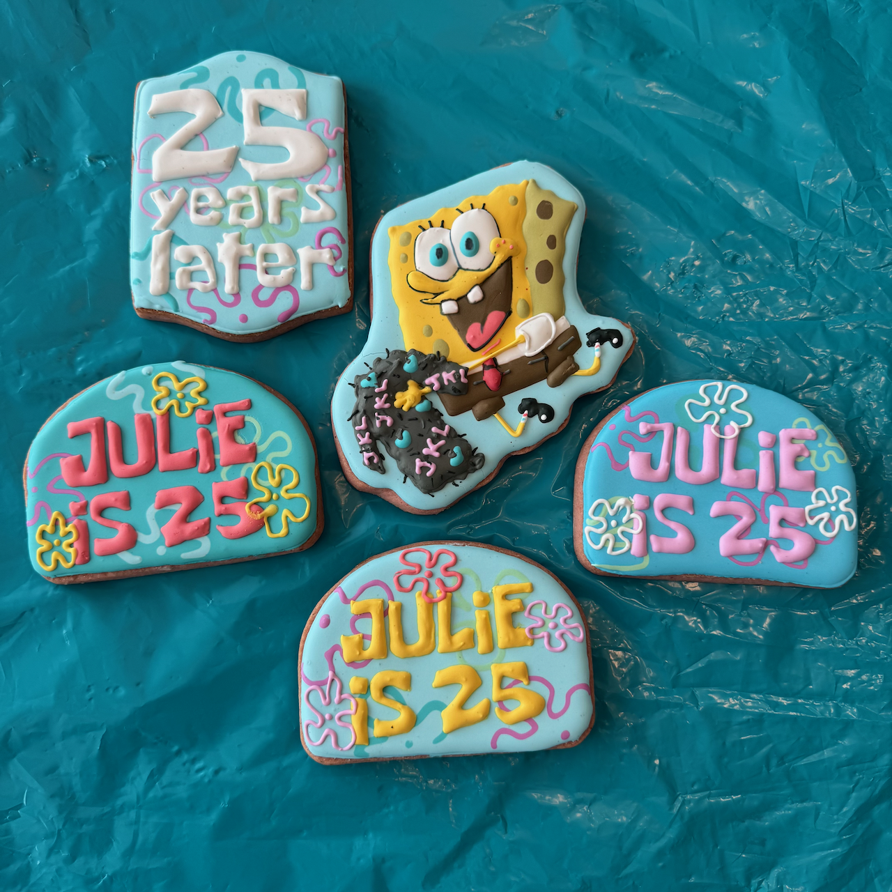 Spongebob Theme Birthday Party Cookies