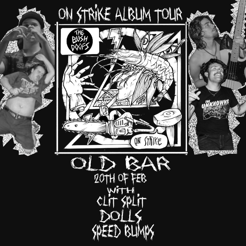 THE BUSH DOOFS + CLIT SPLIT + DOLLS + SPEEDBUMPS