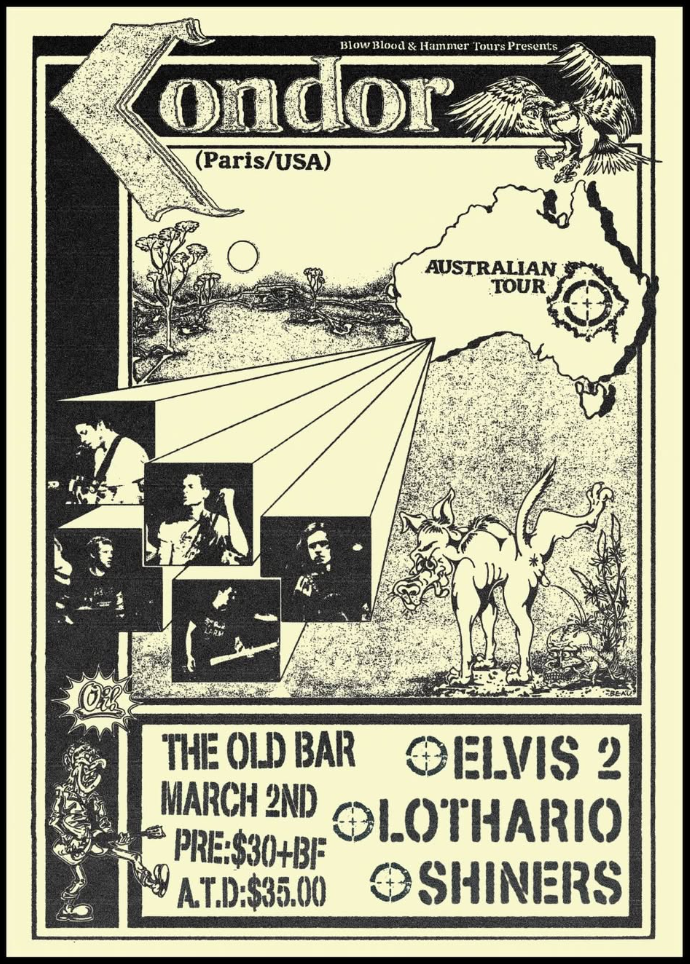 MORBID MONDAYS: CONDOR (france) + LOTHARIO + ELVIS 2 + SHINERS