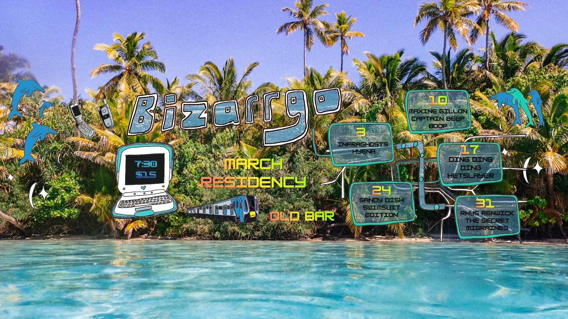 BIZARRGO  Residency + RHYS RENWICK + THE SECRET MIGRAINES