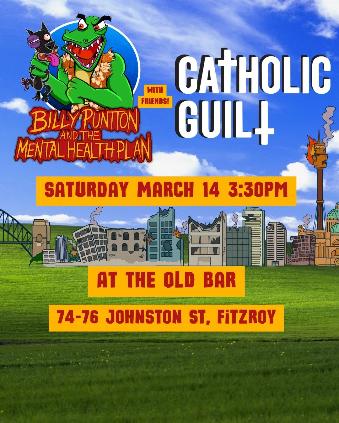 FREE ENTRY ARVO SHOW w/ BILLY PUNTTON & THE MENTAL HEALTH PLAN + CATHOLIC GUILT