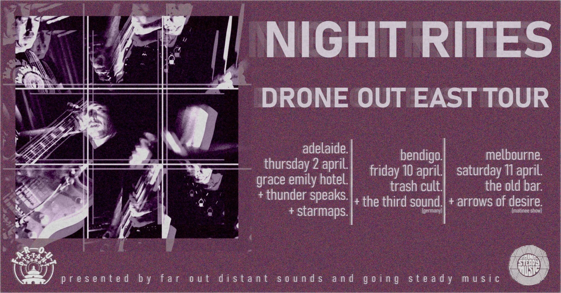FREE ENTRY ARVO SHOW w/ NIGHT RITES + ARROWS OF DESIRE