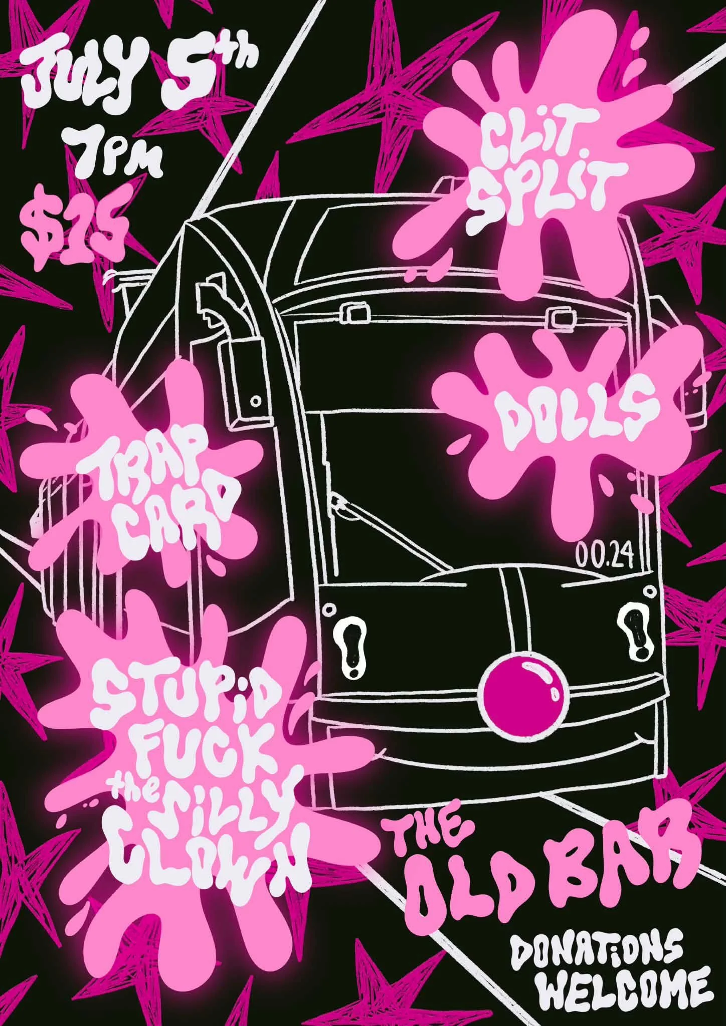FUNDRAISER FOR OUR AISHA w/ TRAPCARD + DOLLS + CLITSPLIT + STUPID FUCK THE SILLY CLOWN