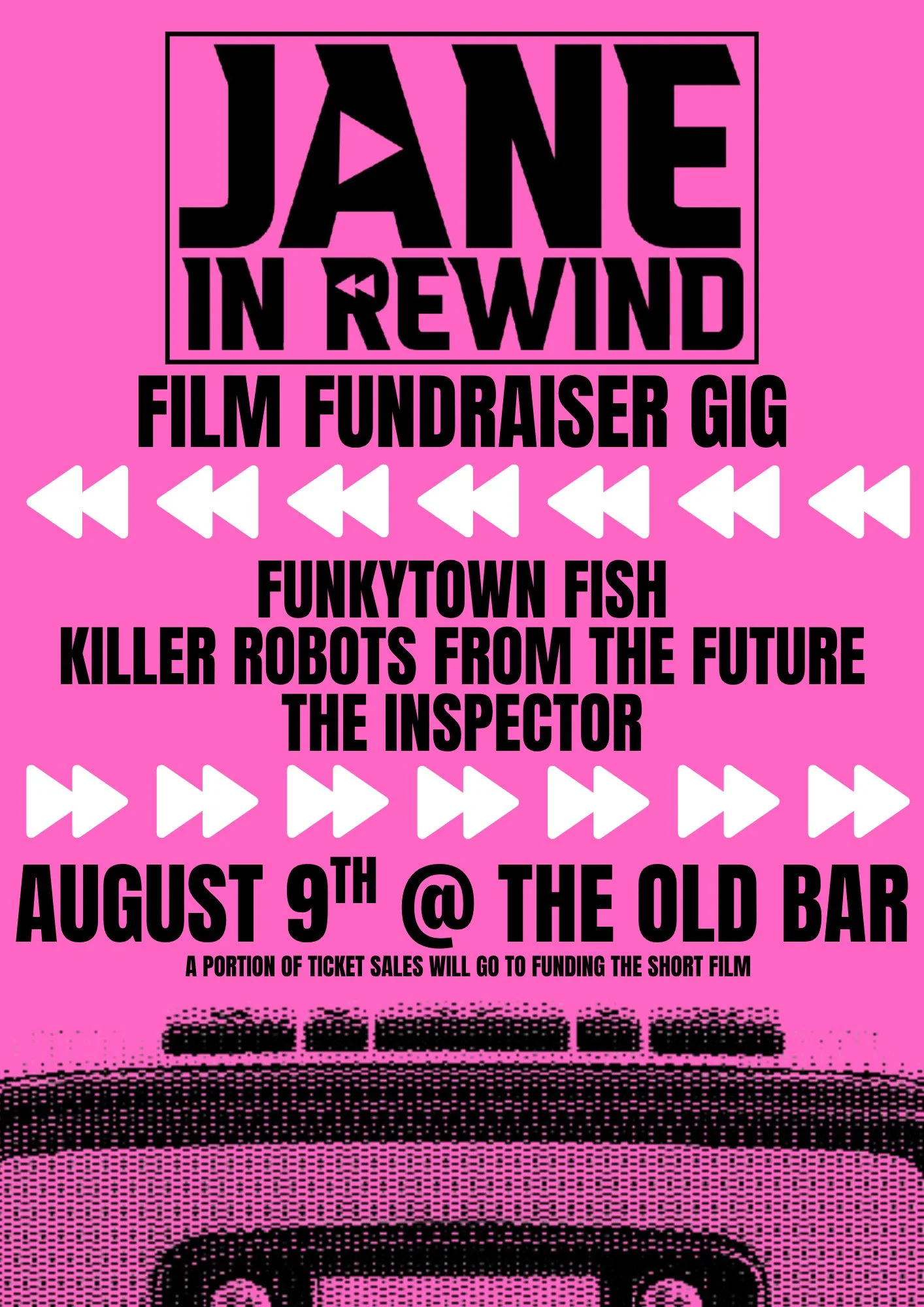 'JANE IN REWIND' FILM FUNDRAISER w/ FUNKYTOWN FISH +KILLER ROBAOTS FROM THE FUTURE + THE INSPECTOR