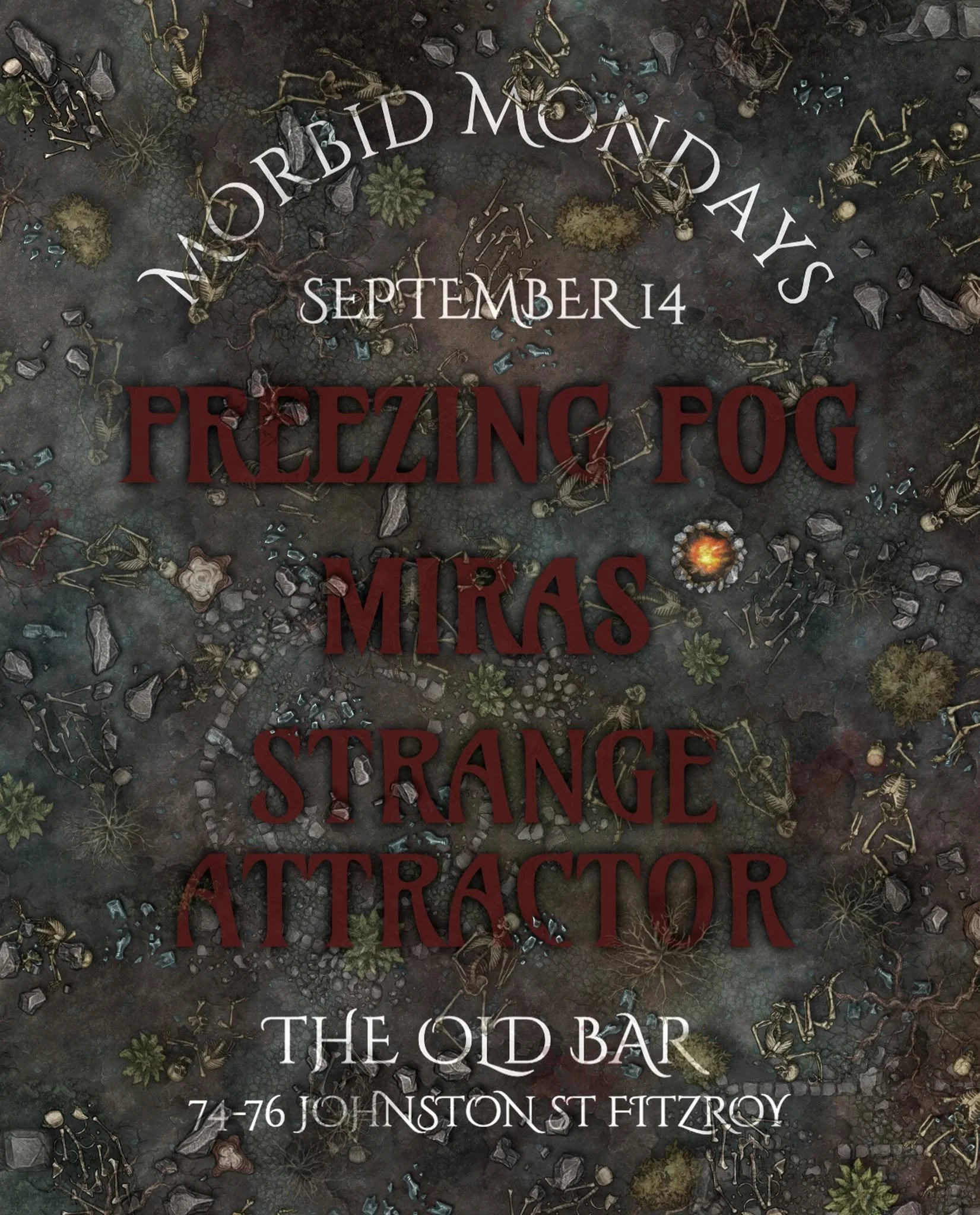 FREE ENTRY MORBID MONDAYS w/ FREEZING FOG + MIRAS + STRANGER ATTRACTOR