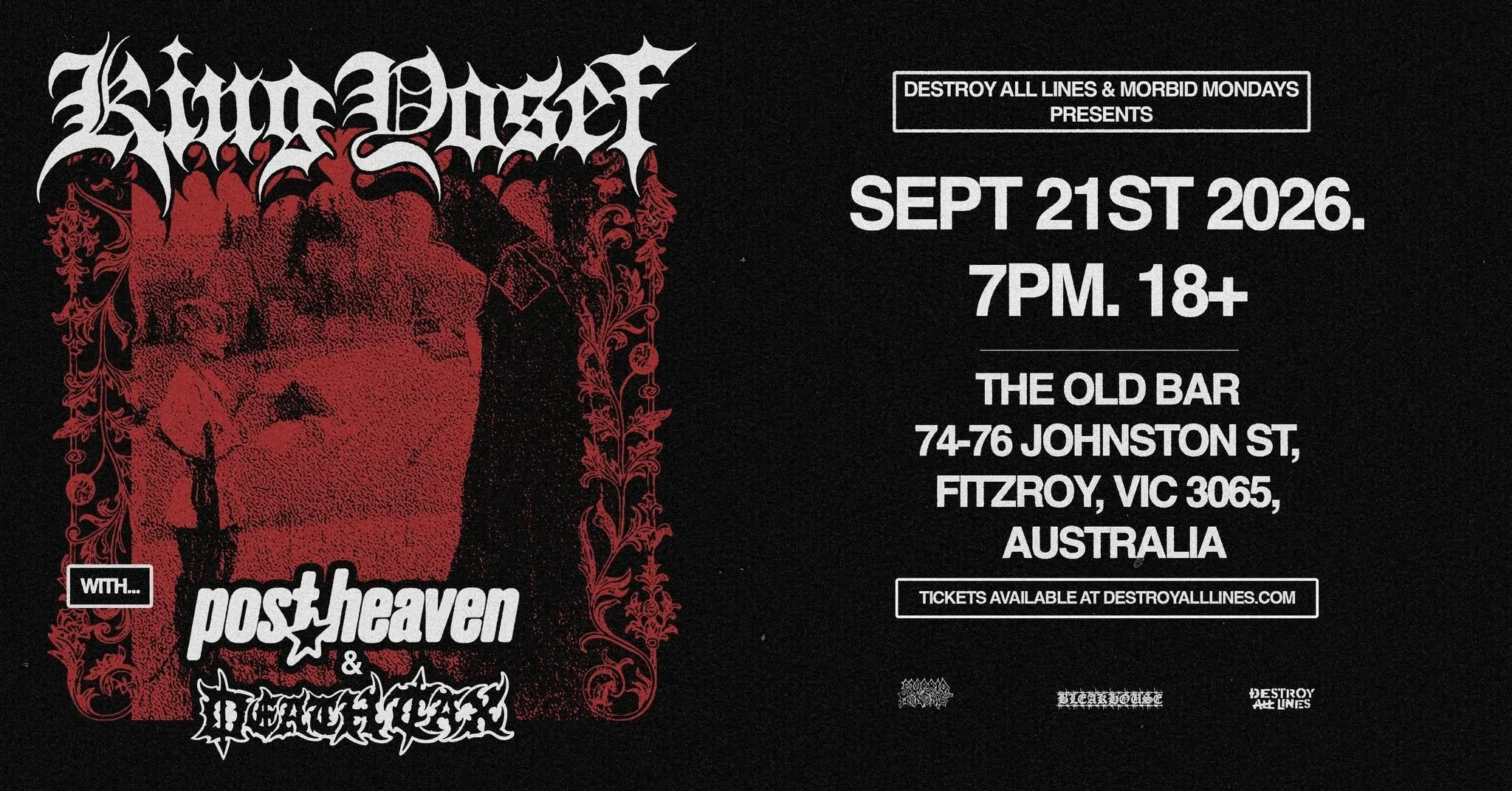 MORBID MONDAYS w/ KING YOSEF (USA) + POST HEAVEN + DEATH TAX