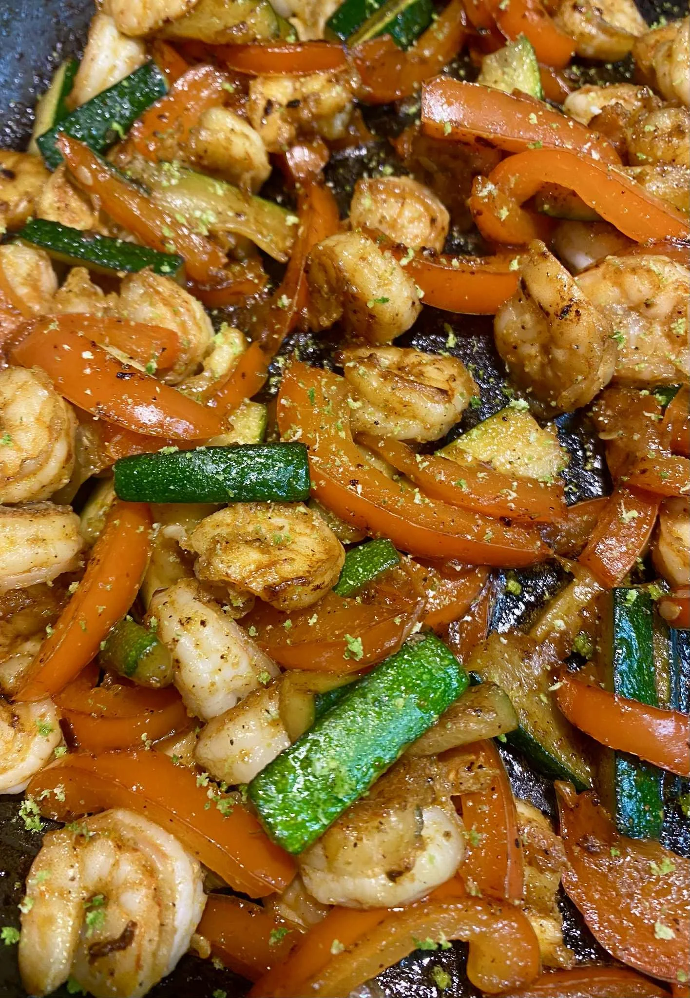 Smokey Chili Lime Shrimp Skillet