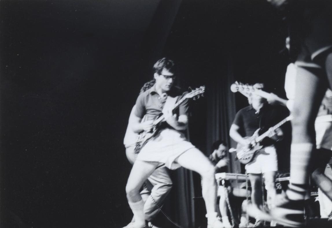 First Swinger show - LMU Talent Show - St Roberts Auditorium 1978. Jimmy Kasnika, Mike Brison (who has recorded numerous times with the Swingers) and Robert Studeny helped us get started. We didn't win the contest, but knew something was going o