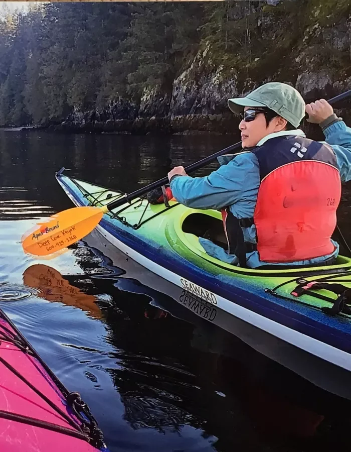 Jacqueline kayaking