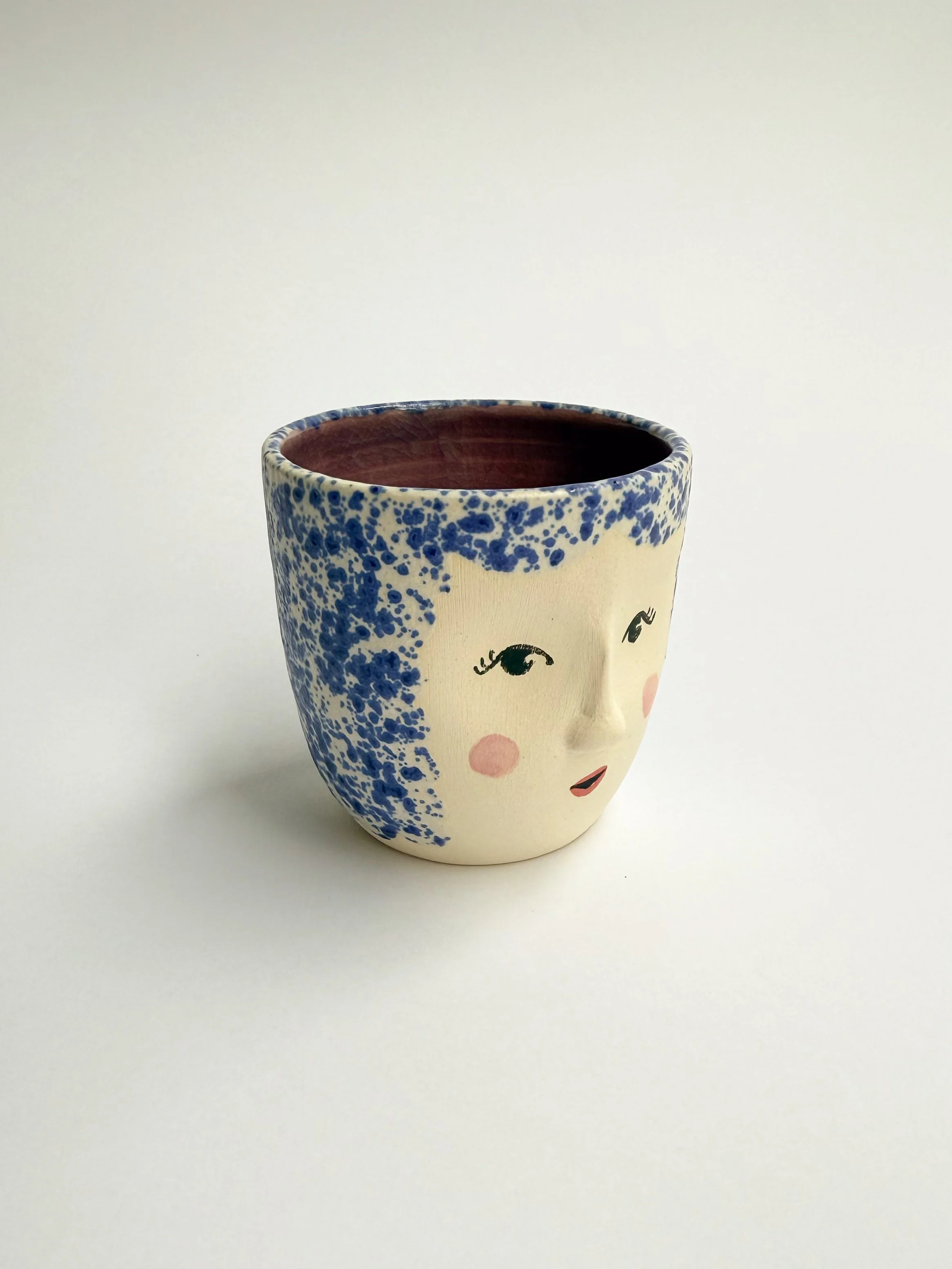 Speckled Blue Face Cup - #2