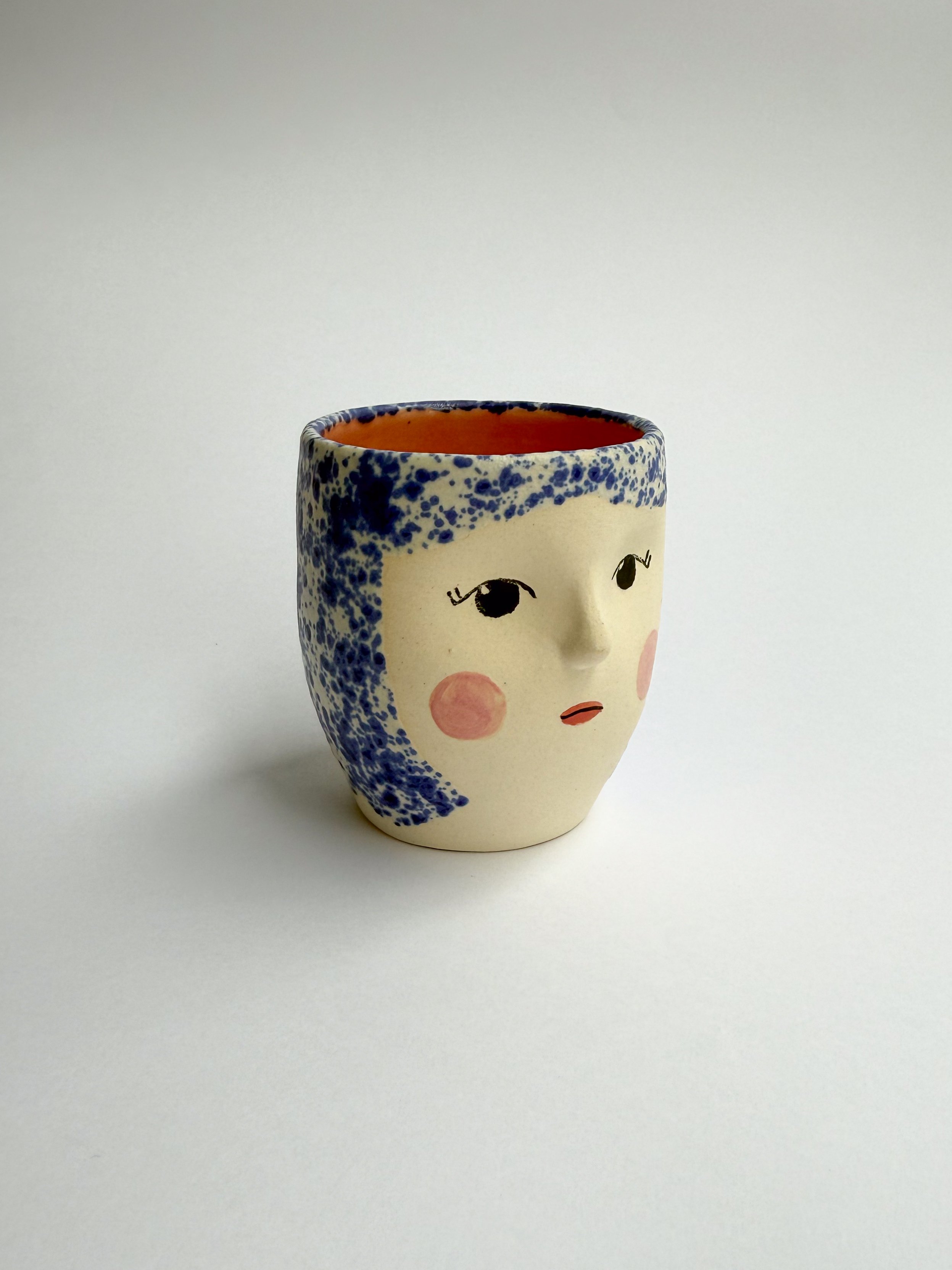 Speckled Blue Face Cup - #1