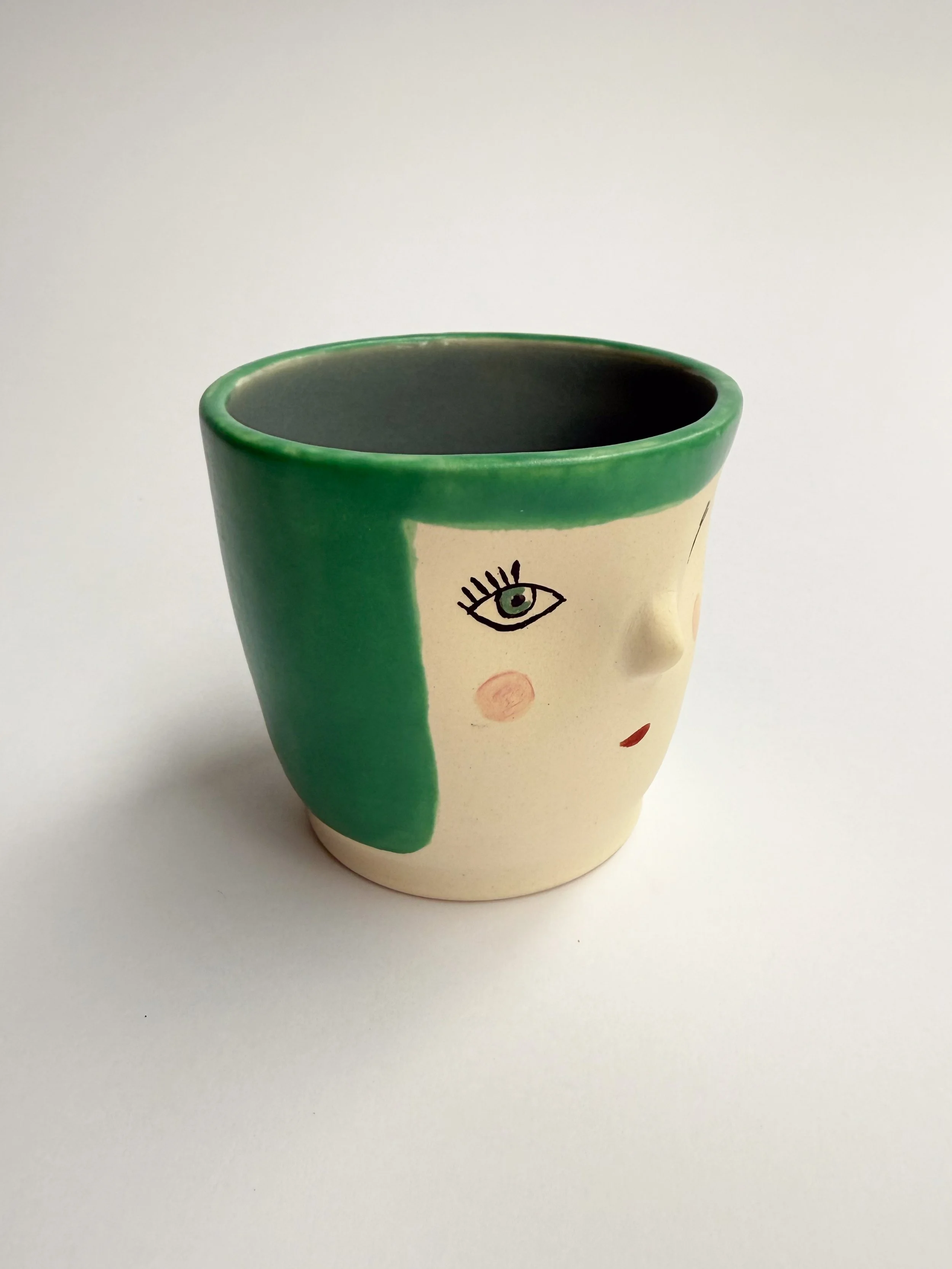Teal Face Cup - #2