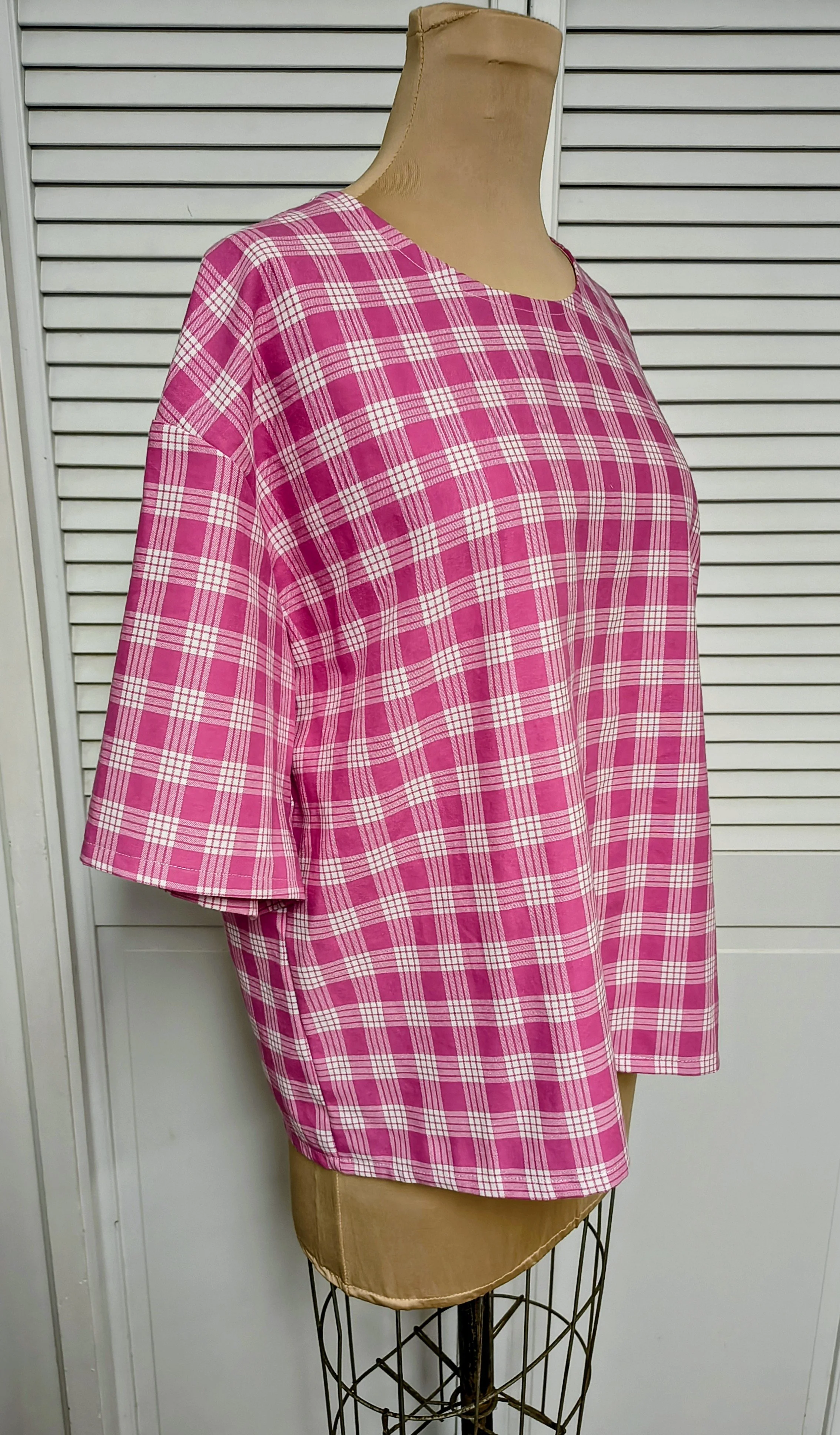 Hawaii Palaka Drop 1/2 Sleeve Blouse