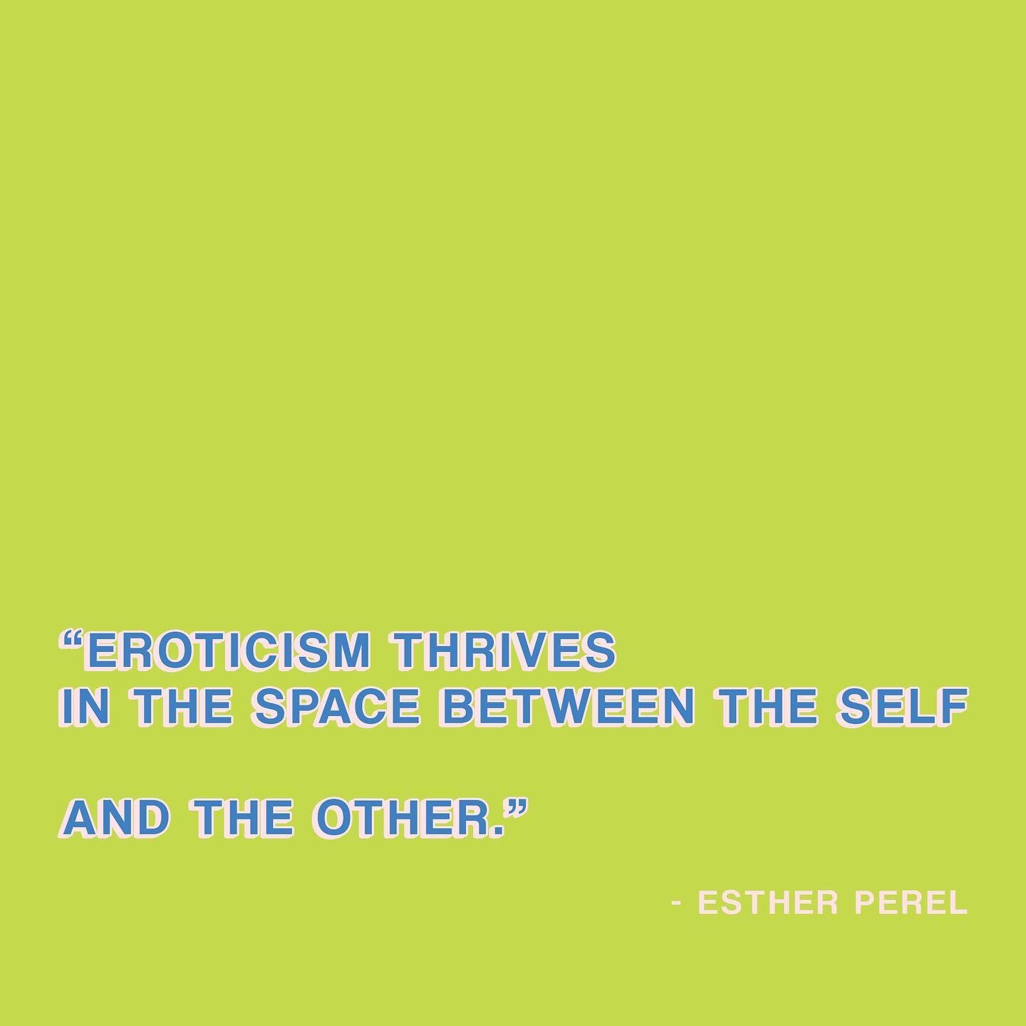 Lots of things can be found in the abstract &lsquo;space&rsquo; in relationships. Shine a flashlight in there every once in a while. 

#estherperel