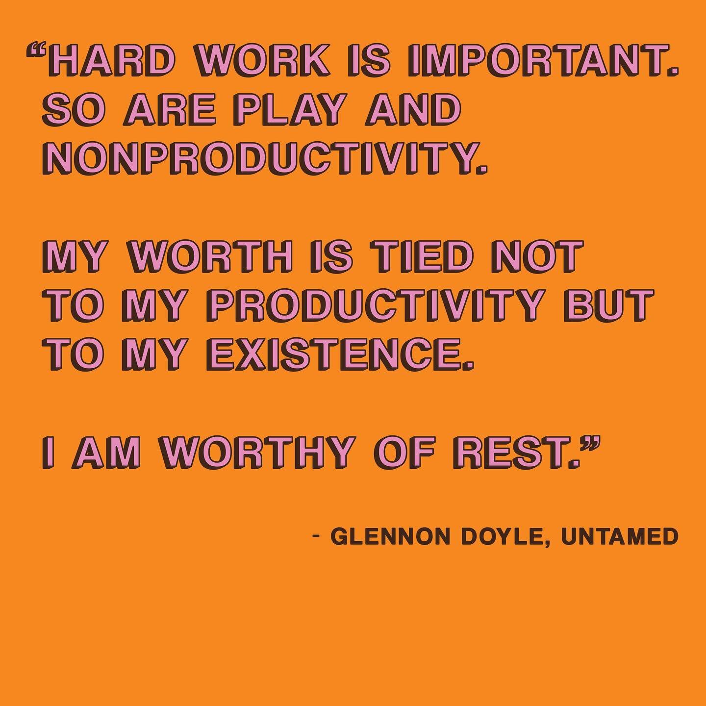 Rest is your human right. Don't let any amount of productivity anxiety, or boundary violation convince you otherwise. 

#rest #glennondoyle