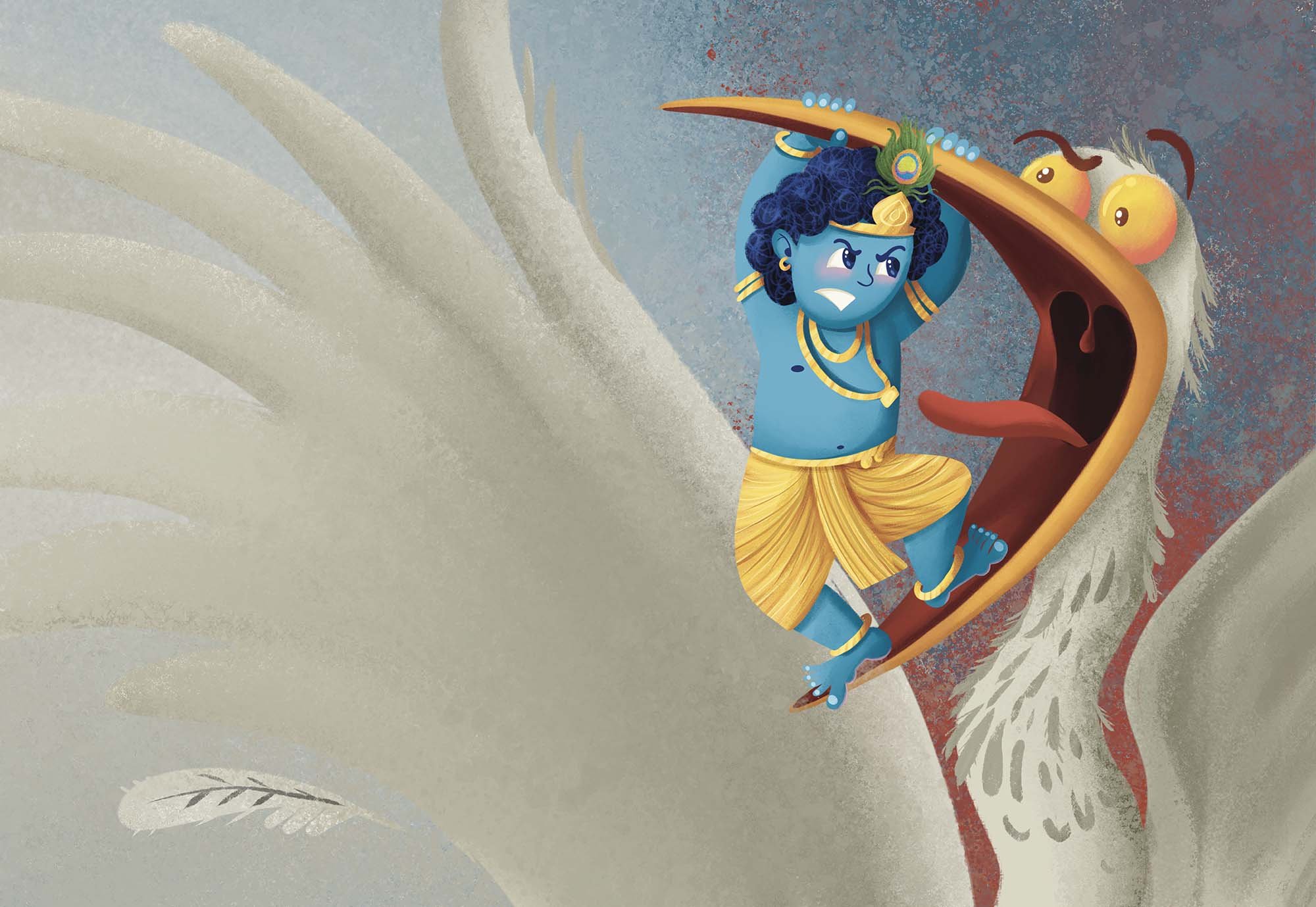 bakasur and little krishna 3 illustration by shalini soni mazumdar.jpg