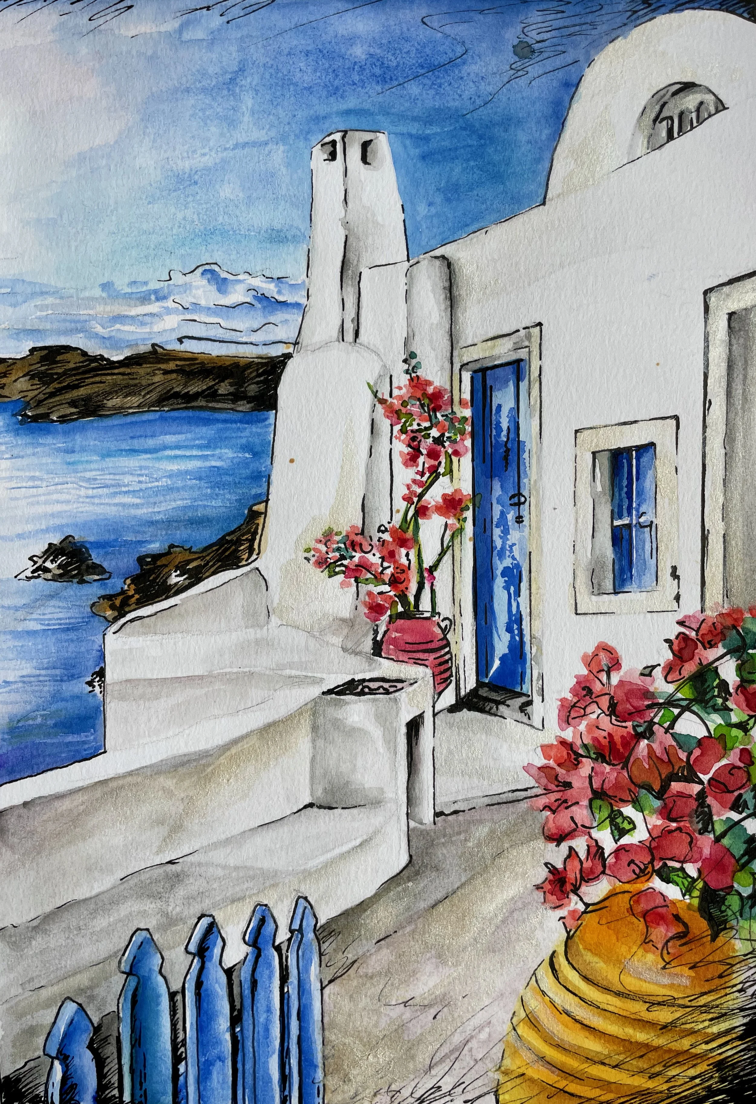 Painting of Mykonos