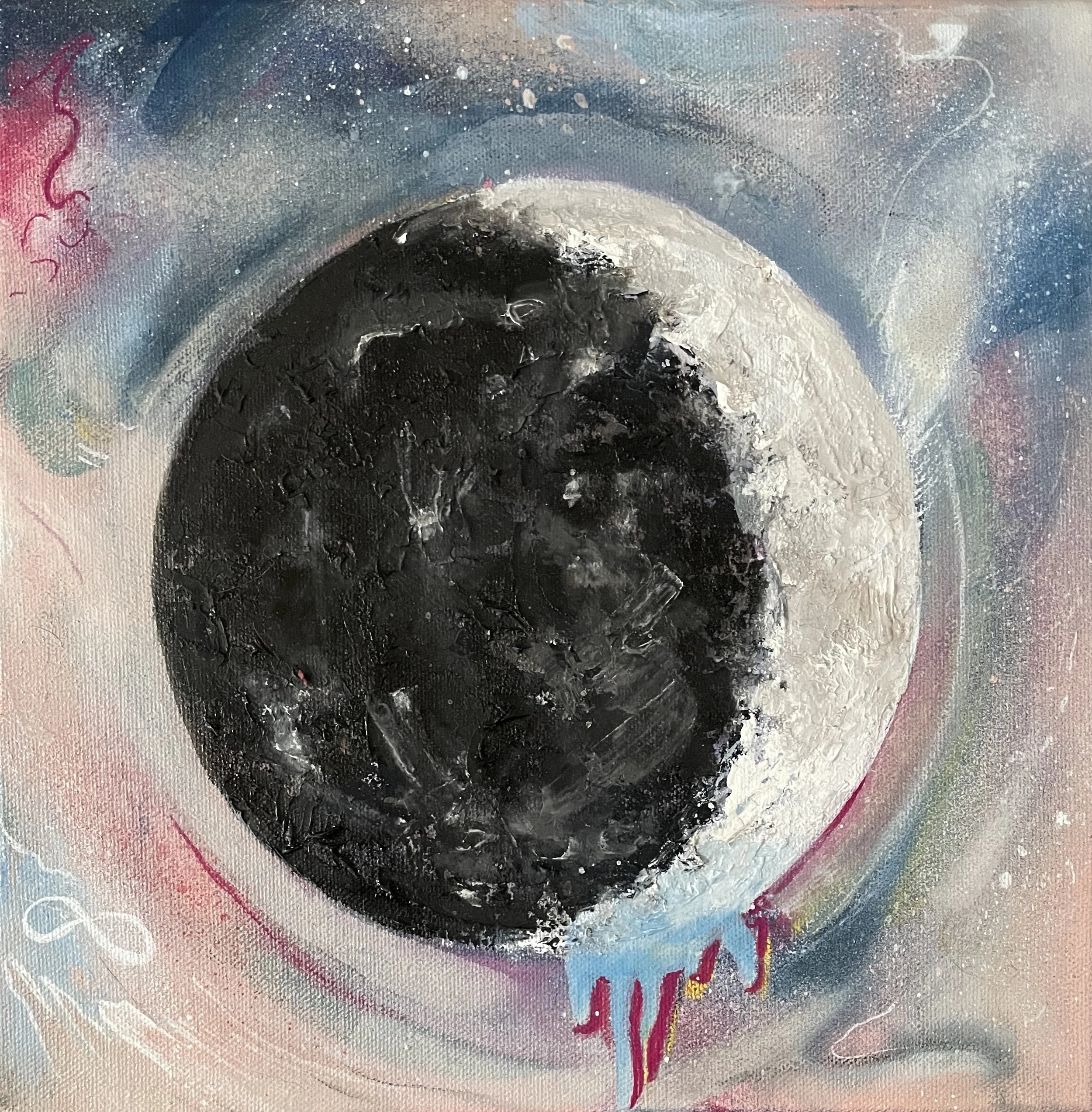 Waxing Crescent Moon Painting