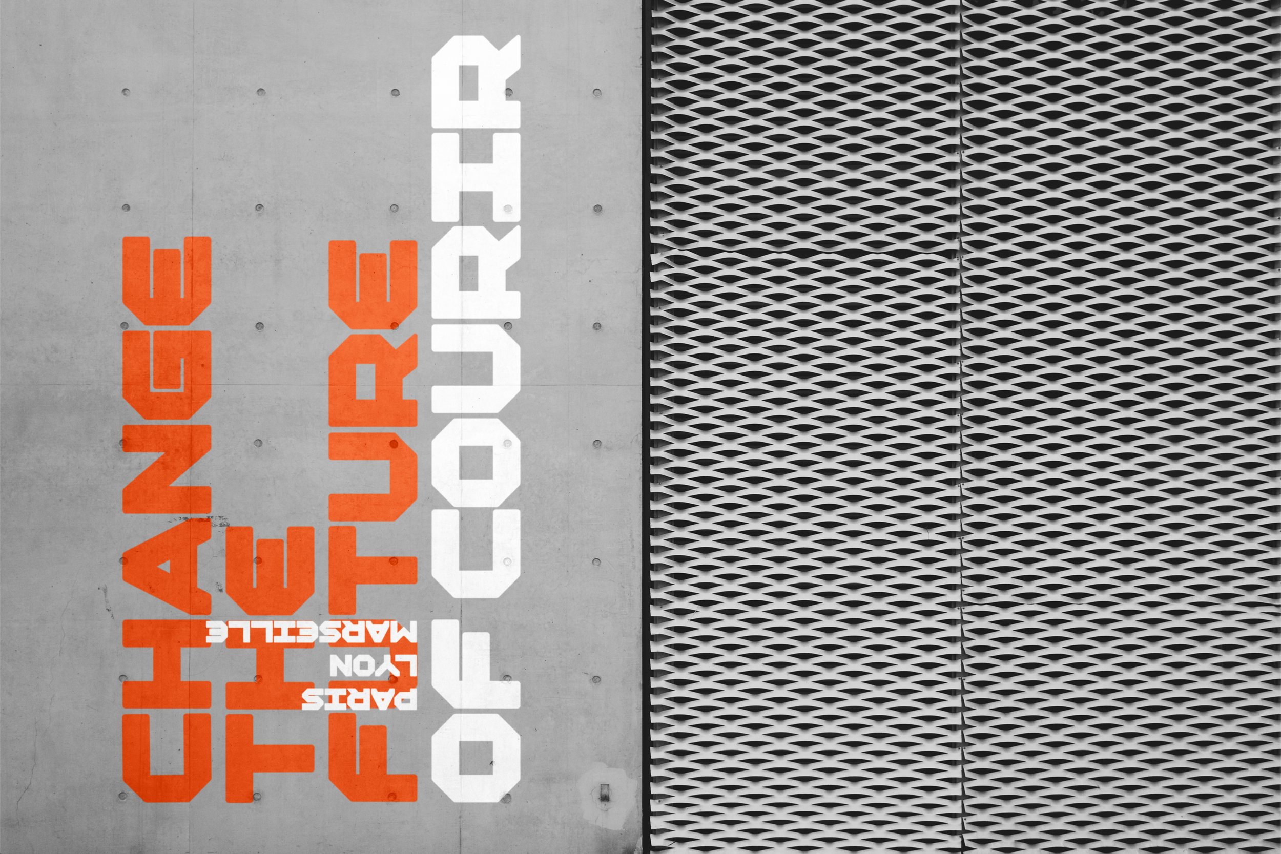 Courir shop, logotype brand identity buronouvo Lionel Massias Neville Brody