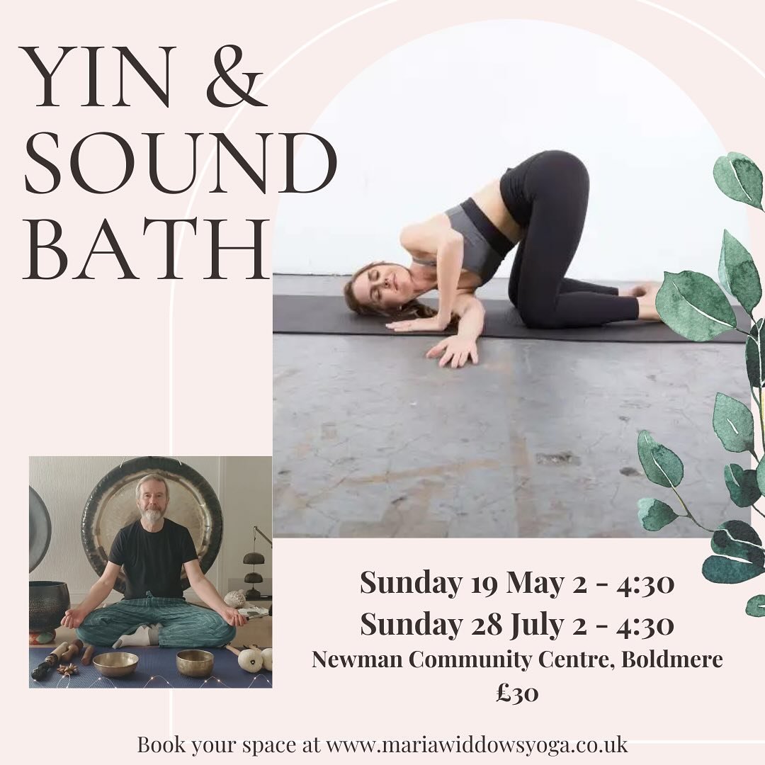 🔔🔔YiIN &amp; SOUND BATH 🔔🔔

Two, yes two chances to join me and Michael @alchemy_healing_sounds for another dreamy and magical collaboration of yin followed by a sound journey.

Spaces are limited and as always, likely to sell out so book your sp